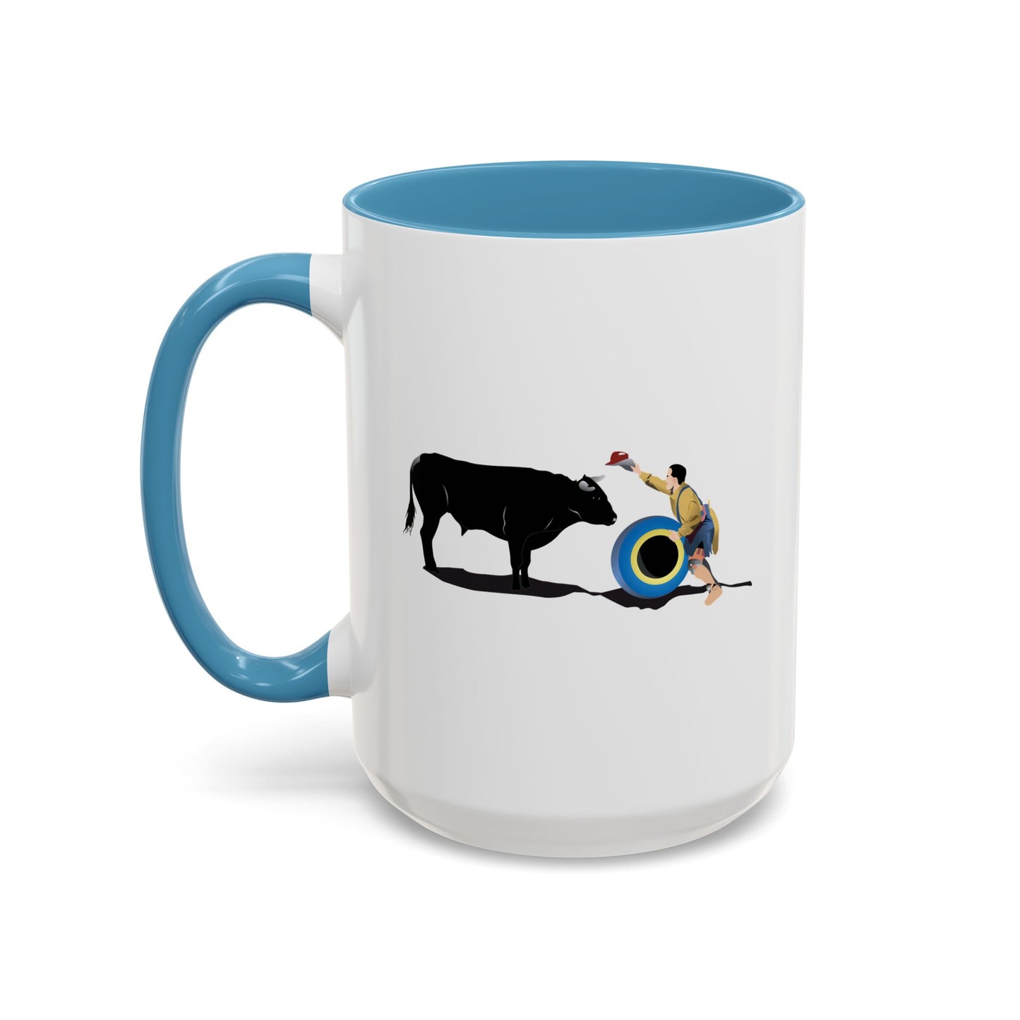 Accent Coffee Mug (11, 15oz) - Clown and Bull