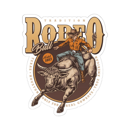Kiss-Cut Stickers - Tradition Rodeo Bull - Real Cowboys