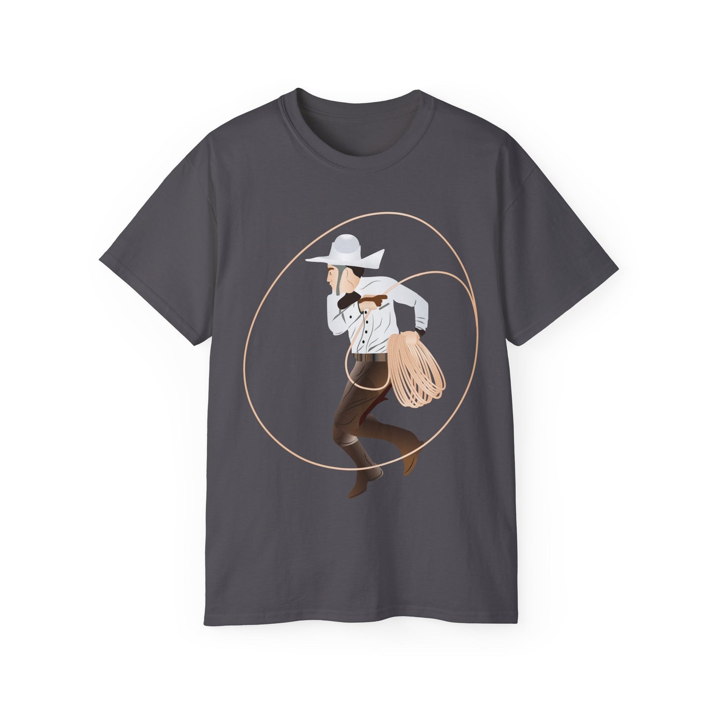 Unisex Ultra Cotton Tee - Rodeo - Mexican Cowboy - Lariat