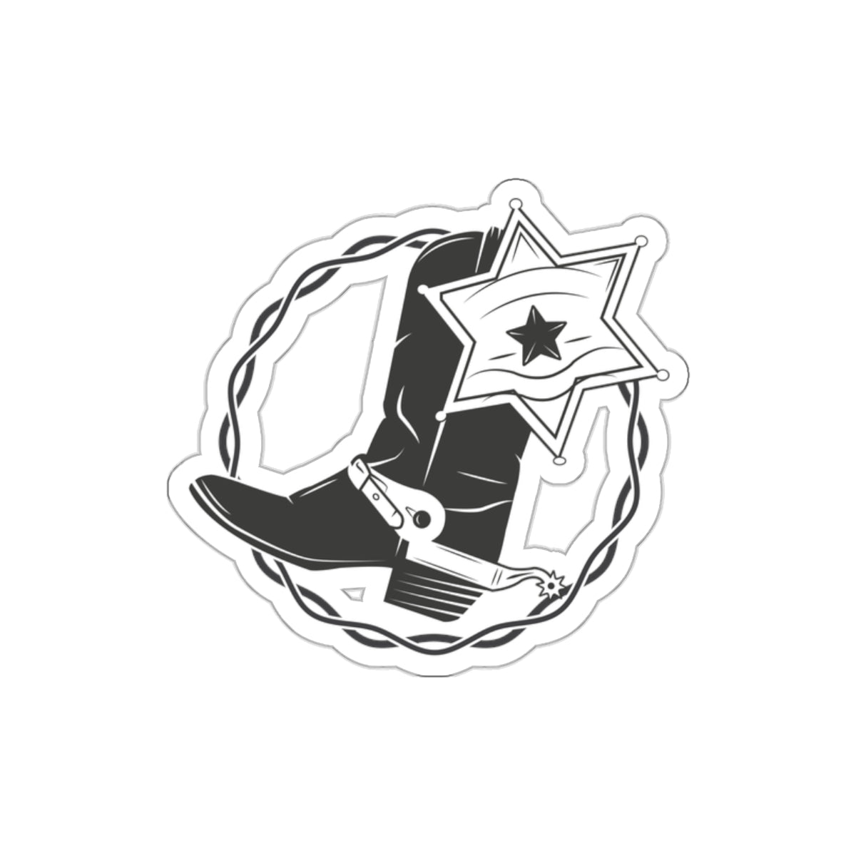 Die-cut stickers - Boots w Star