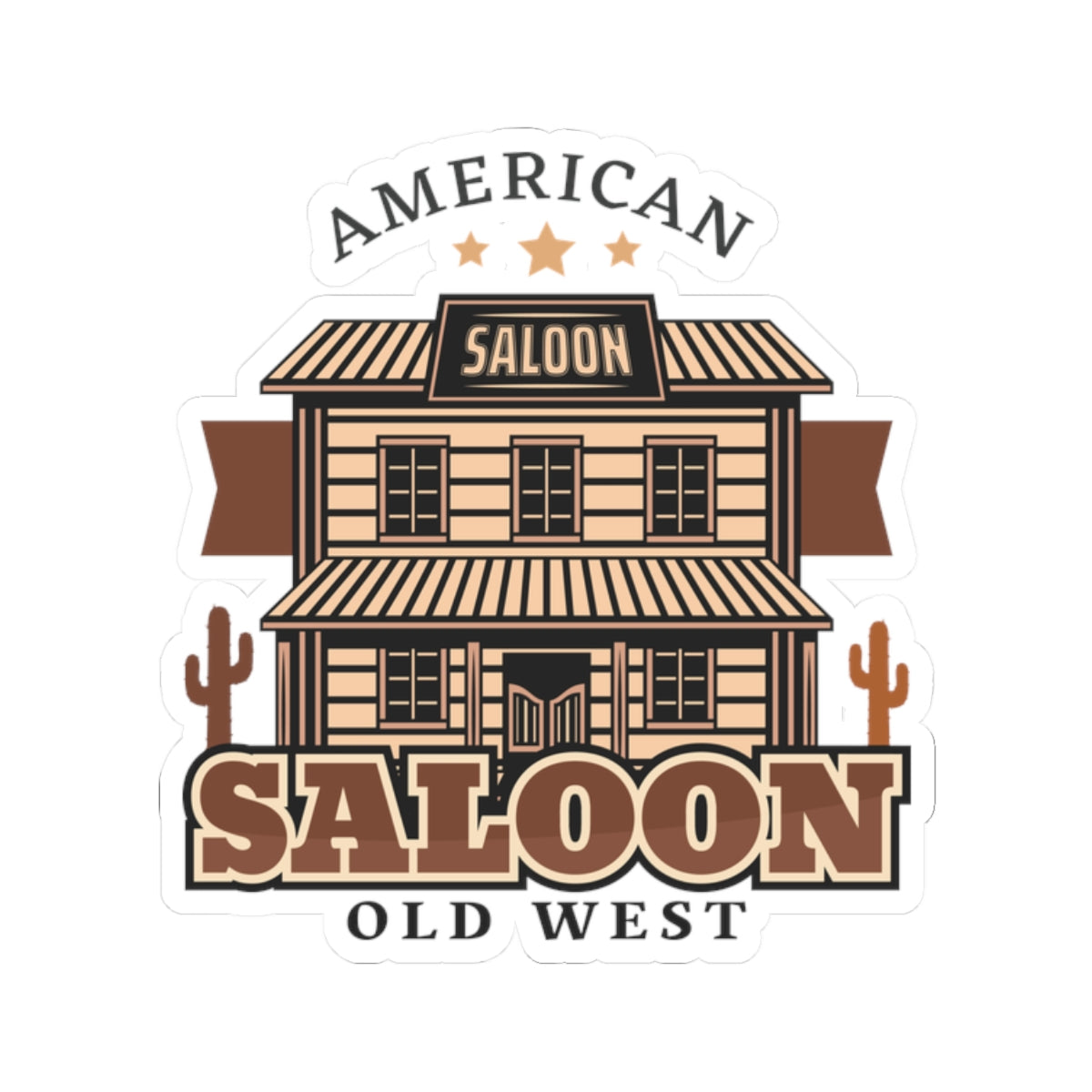 Kiss-Cut Stickers - American Cowboy - Saloon - Wild West