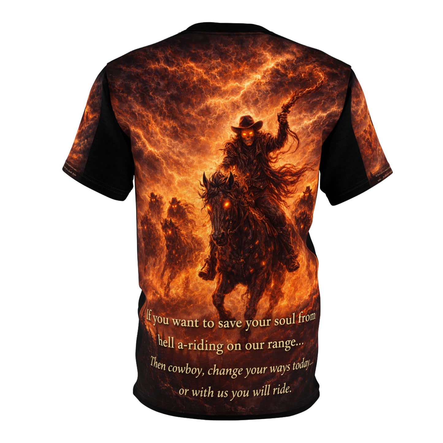 Ghost Riders in the Sky Tribute All-Over Print Tee — “Change Your Ways”