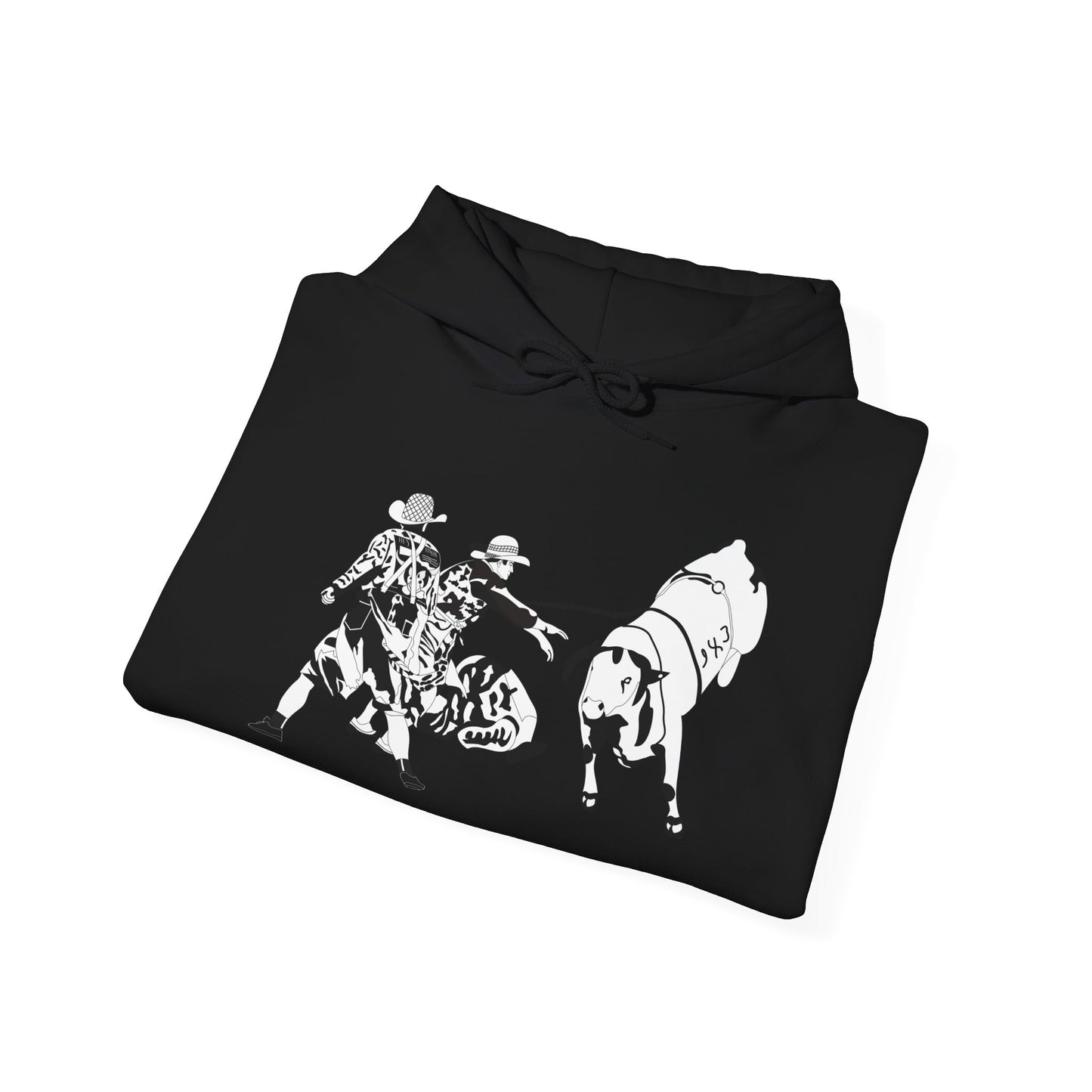 Unisex Hoodie - Clowns and Bull - BW