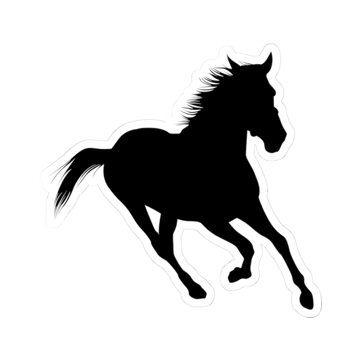 Kiss-Cut Stickers - Wild Horse - Running Leaning Left X 300