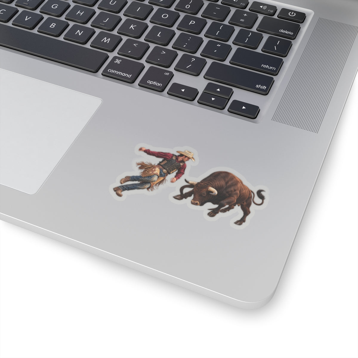 Kiss-Cut Stickers - Cowboys - Cowboy and Bull - Color - 3D Transparent