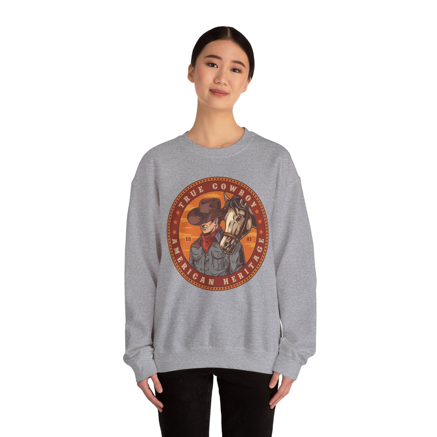 Crewneck Sweatshirt - True Cowboy - American Heritage