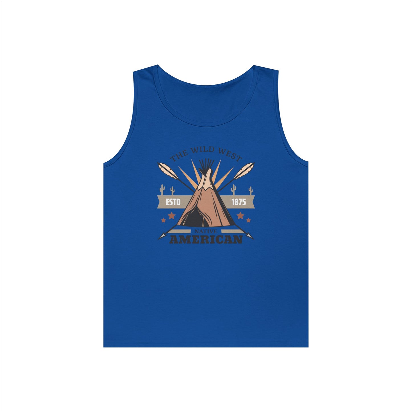 Unisex Heavy Cotton Tank Top - The Wild West - Native American