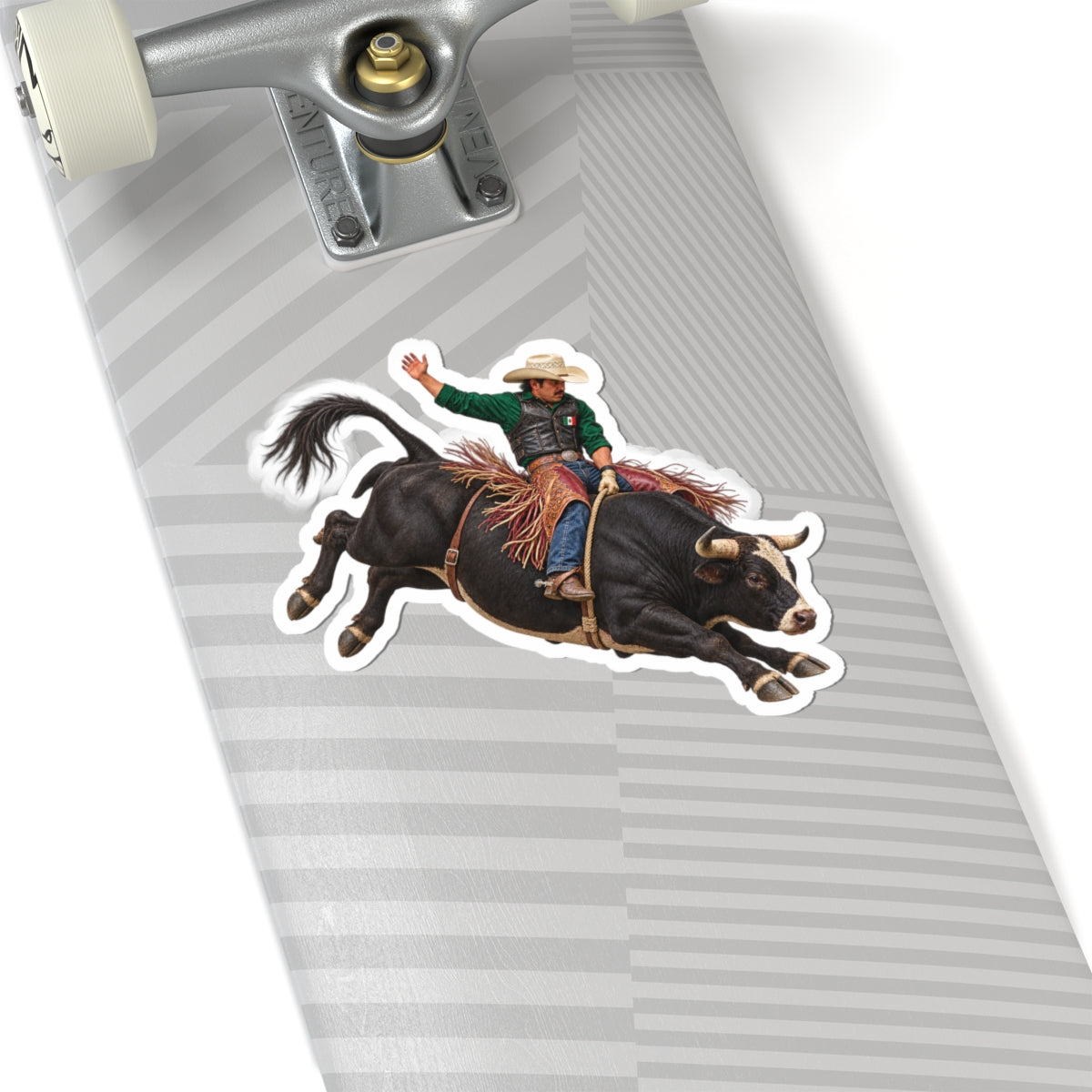 Kiss-Cut Stickers - Cowboys - Bull Rider - Latino - without Text - 3D Transparent