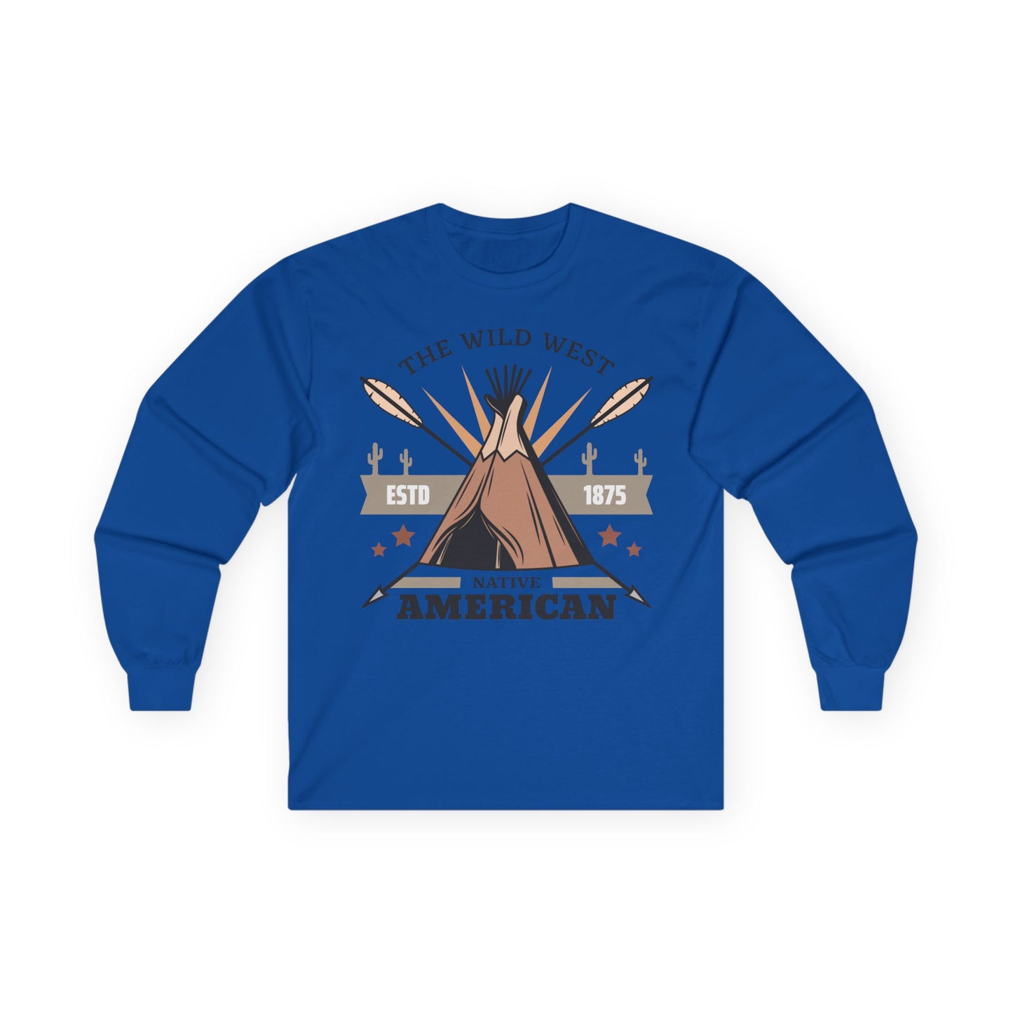Unisex Ultra Cotton Long Sleeve Tee - The Wild West - Native American