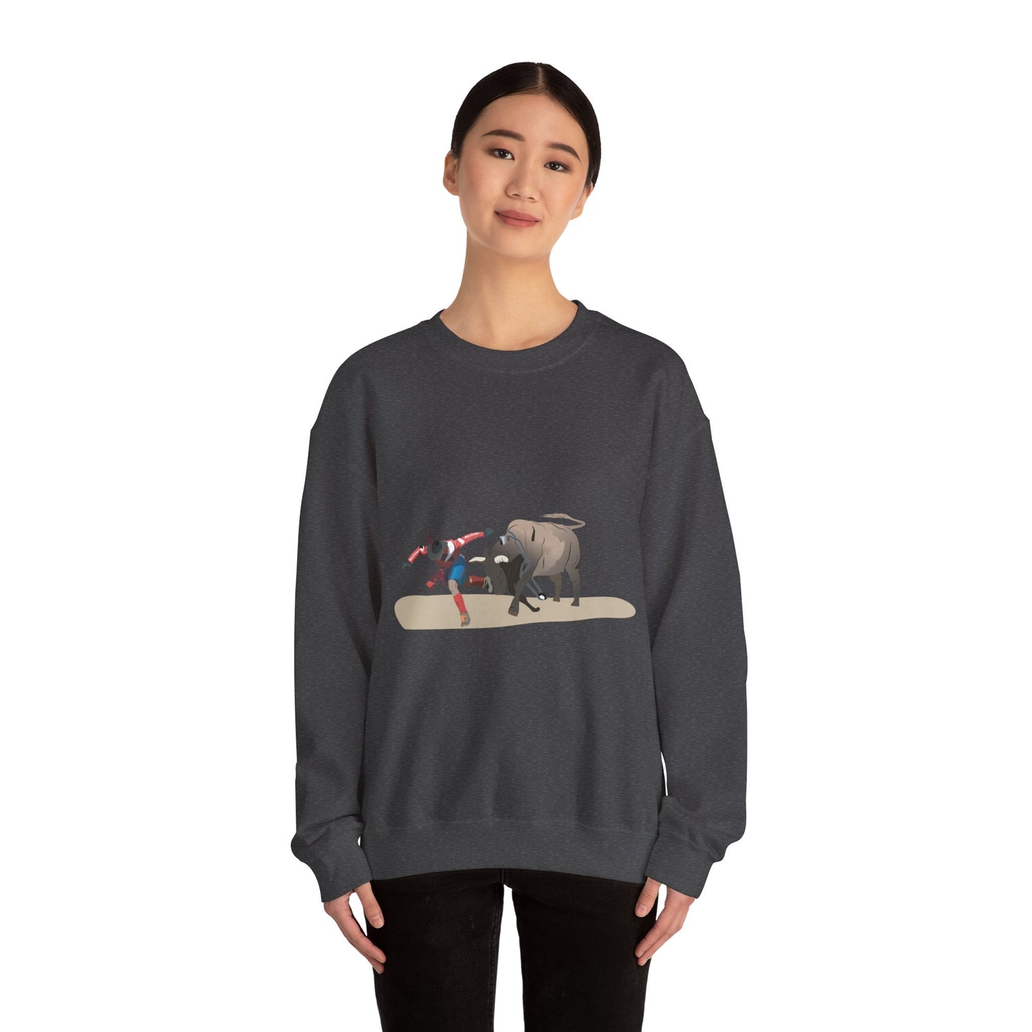 Crewneck Sweatshirt - Rodeo - Bull and Clown