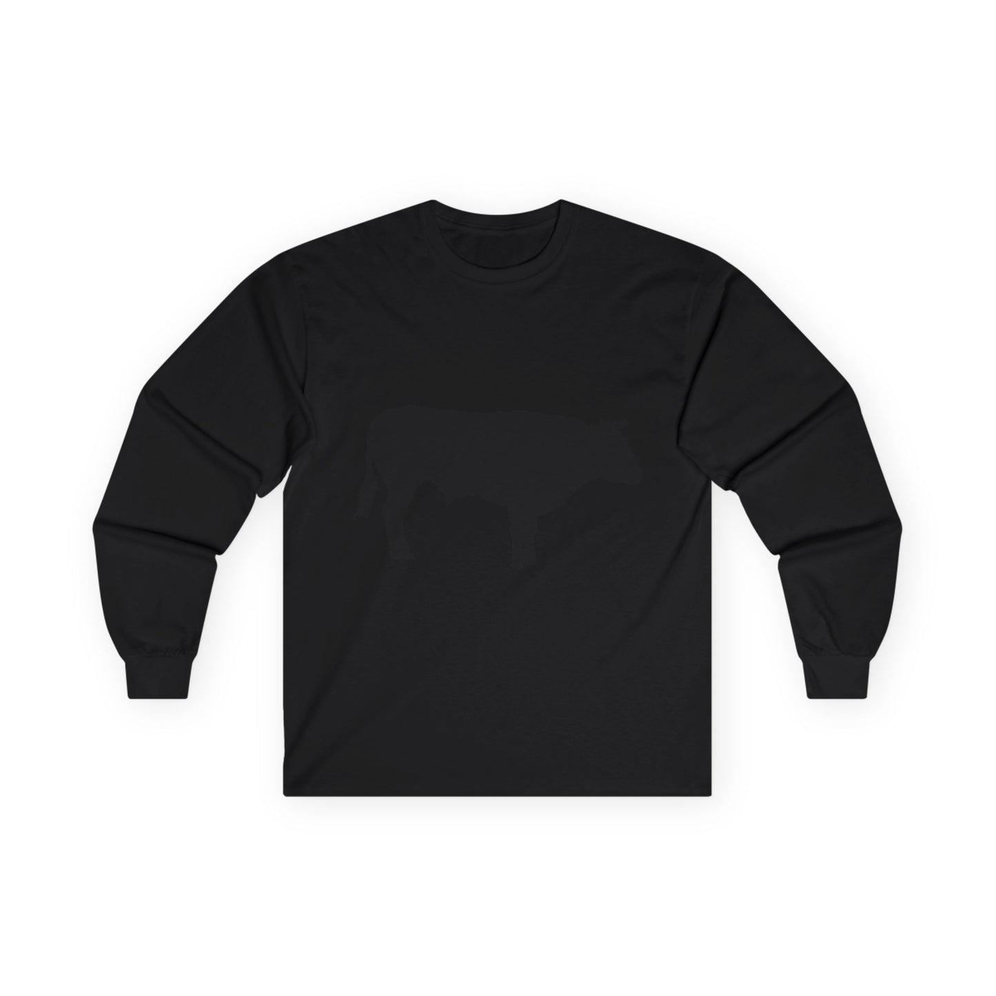 Unisex Ultra Cotton Long Sleeve Tee - Bull - Silhouette