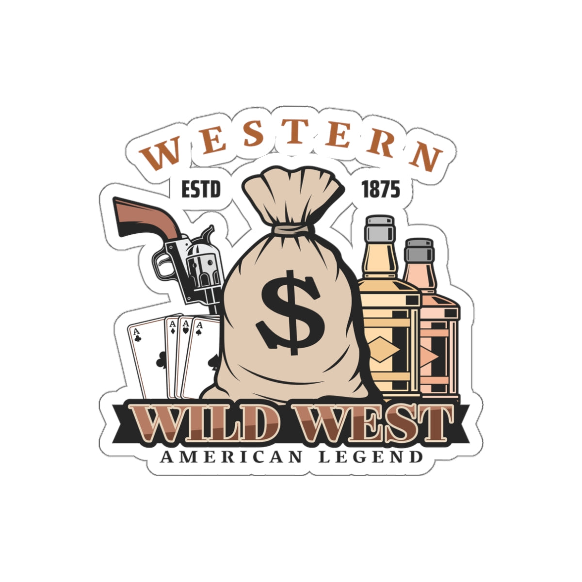 Die-cut stickers - Western - Wild West - American Legend