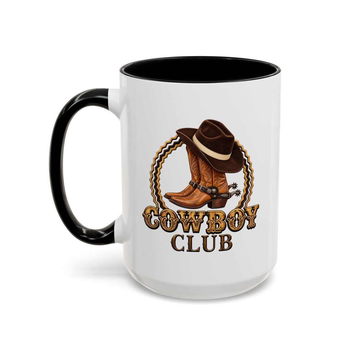 Accent Coffee Mug (11, 15oz) - Cowboys - Cowboy Club - Color - 3D Transparent