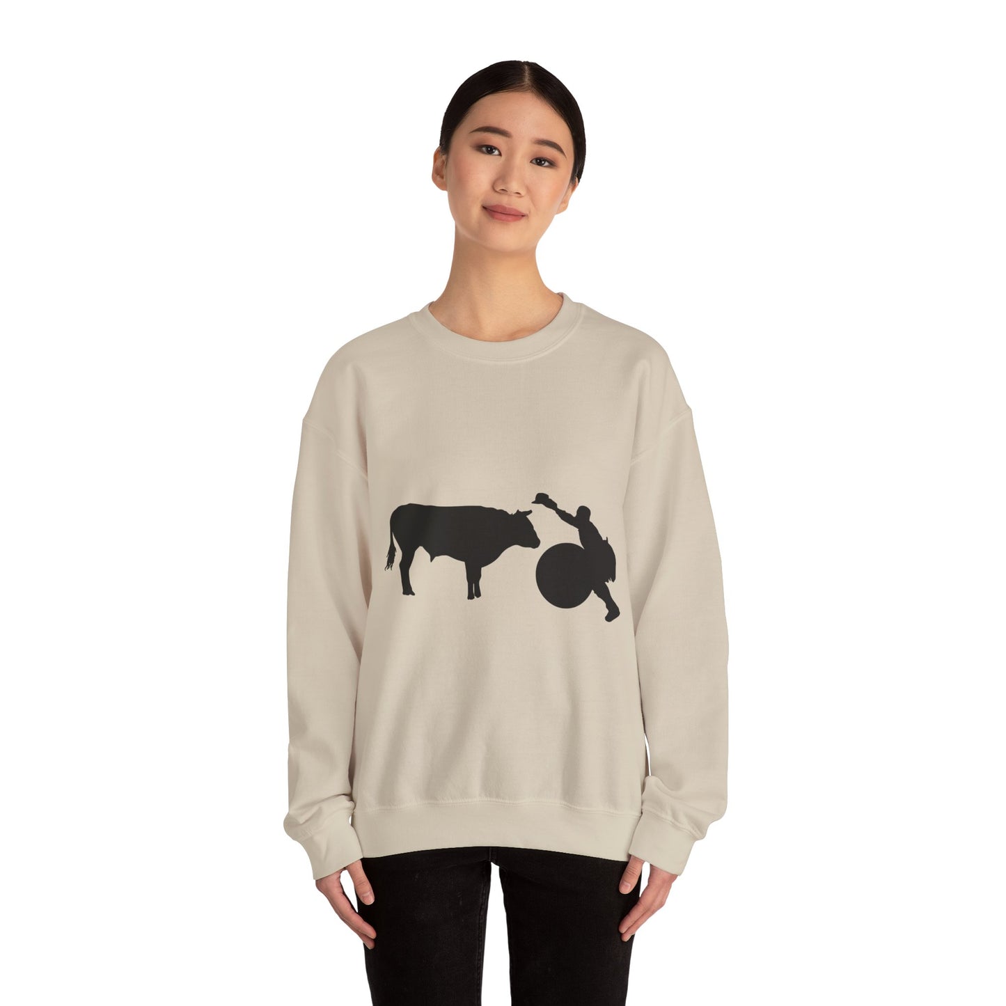 Crewneck Sweatshirt - Clown and Bull - Silhouette - V2