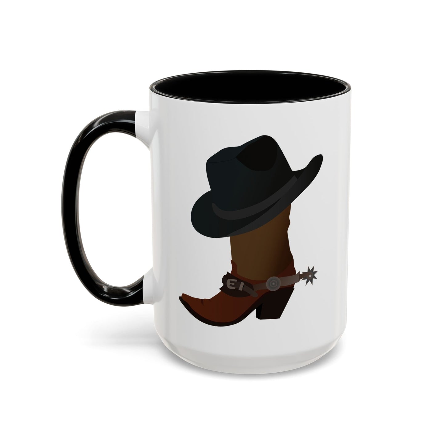 Accent Coffee Mug (11, 15oz) - Rodeo - Boots and Hat and Spurs