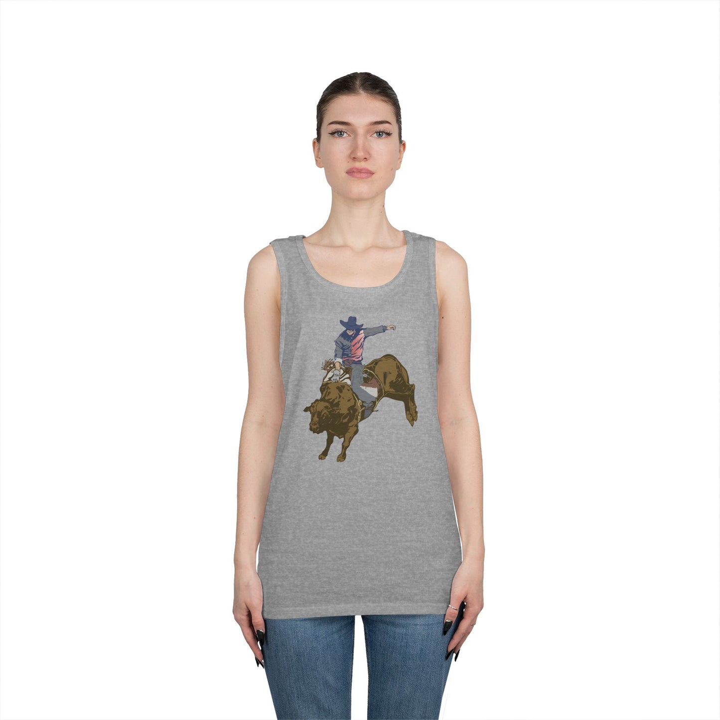 Unisex Heavy Cotton Tank Top - Cowboy - Rodeo