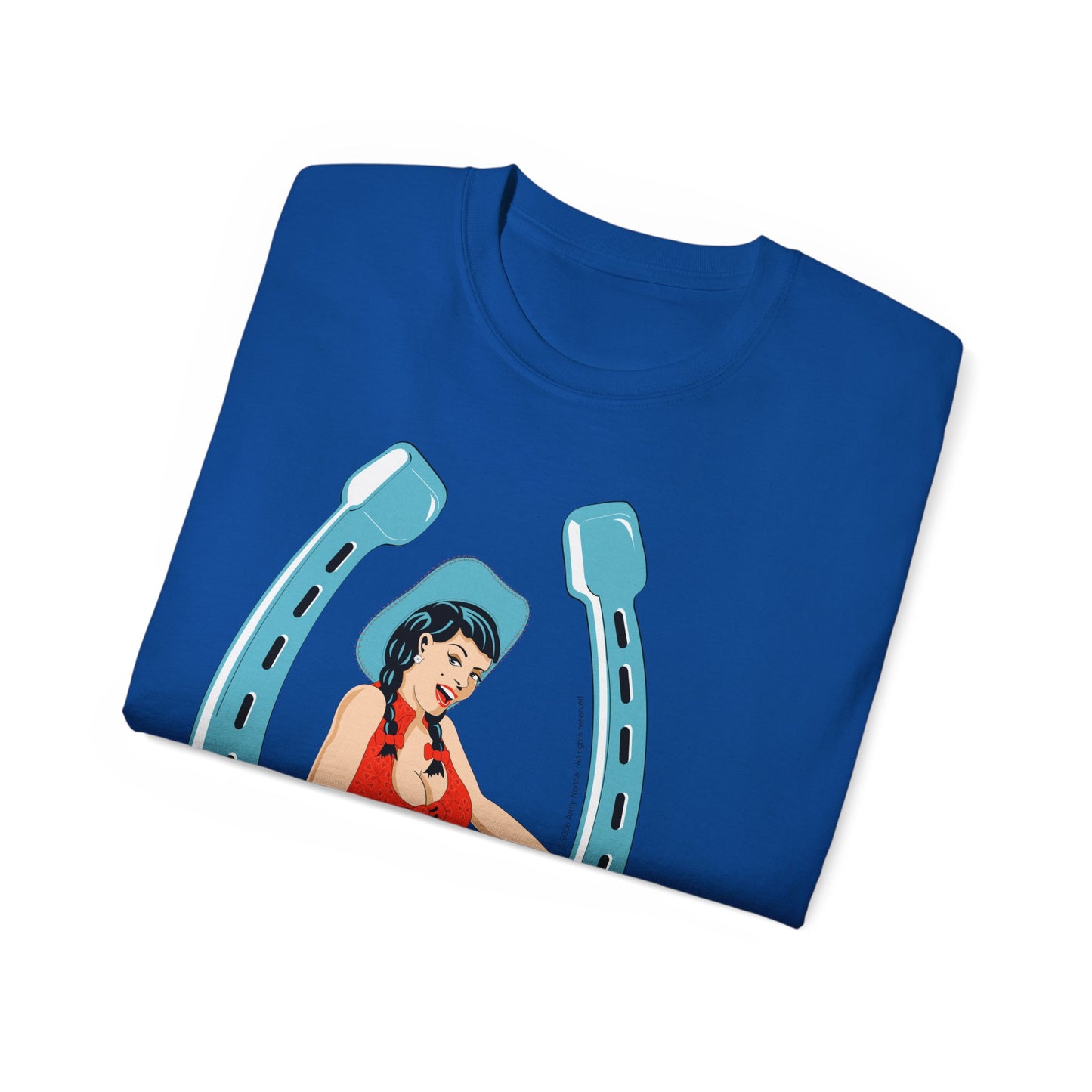 Unisex Ultra Cotton Tee - Sexy Cowgirl Luck - Lady Luck