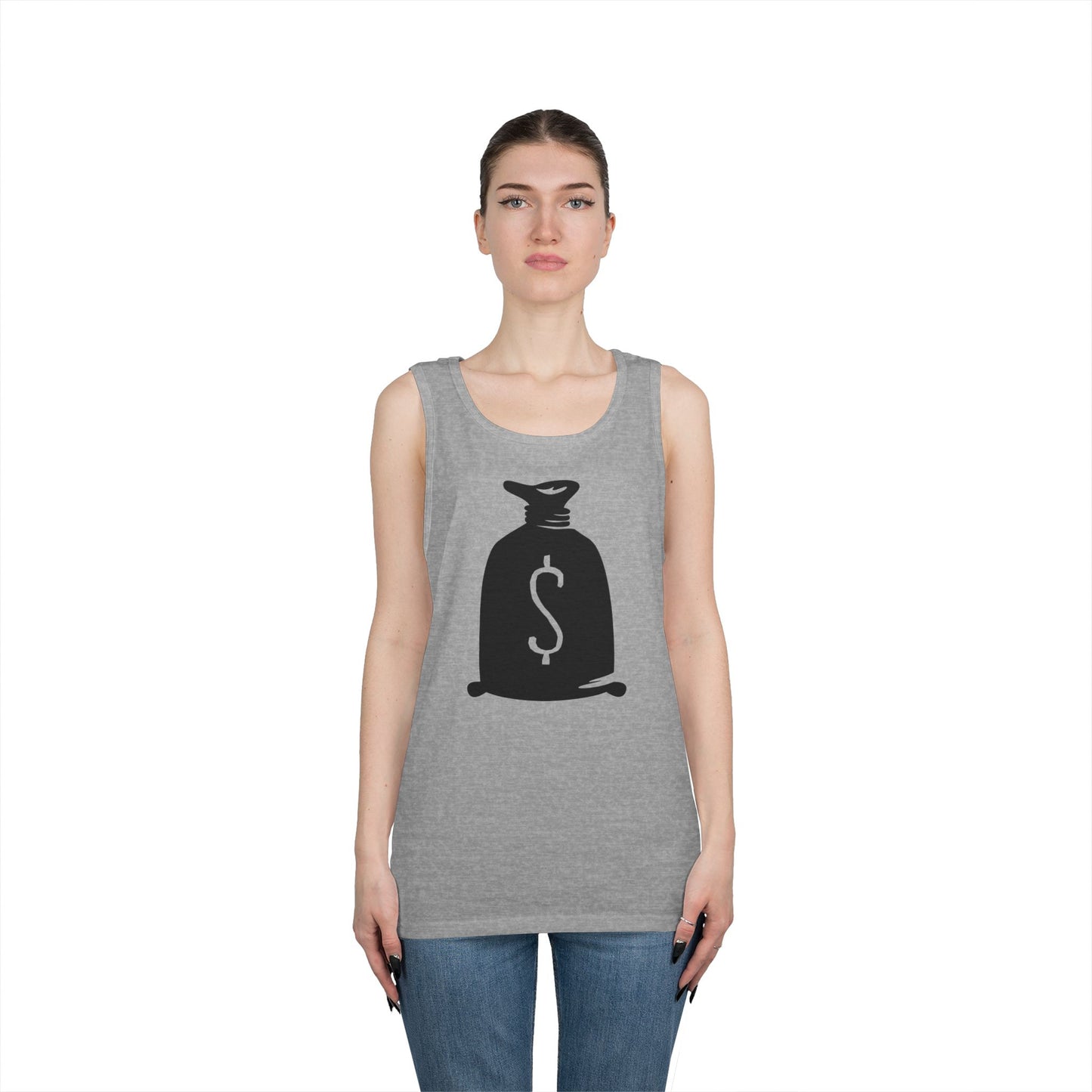 Unisex Heavy Cotton Tank Top - Bank Money Bag X 300