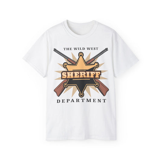 Unisex Ultra Cotton Tee - Western Cowboy - The Wild West - Sheriff Department