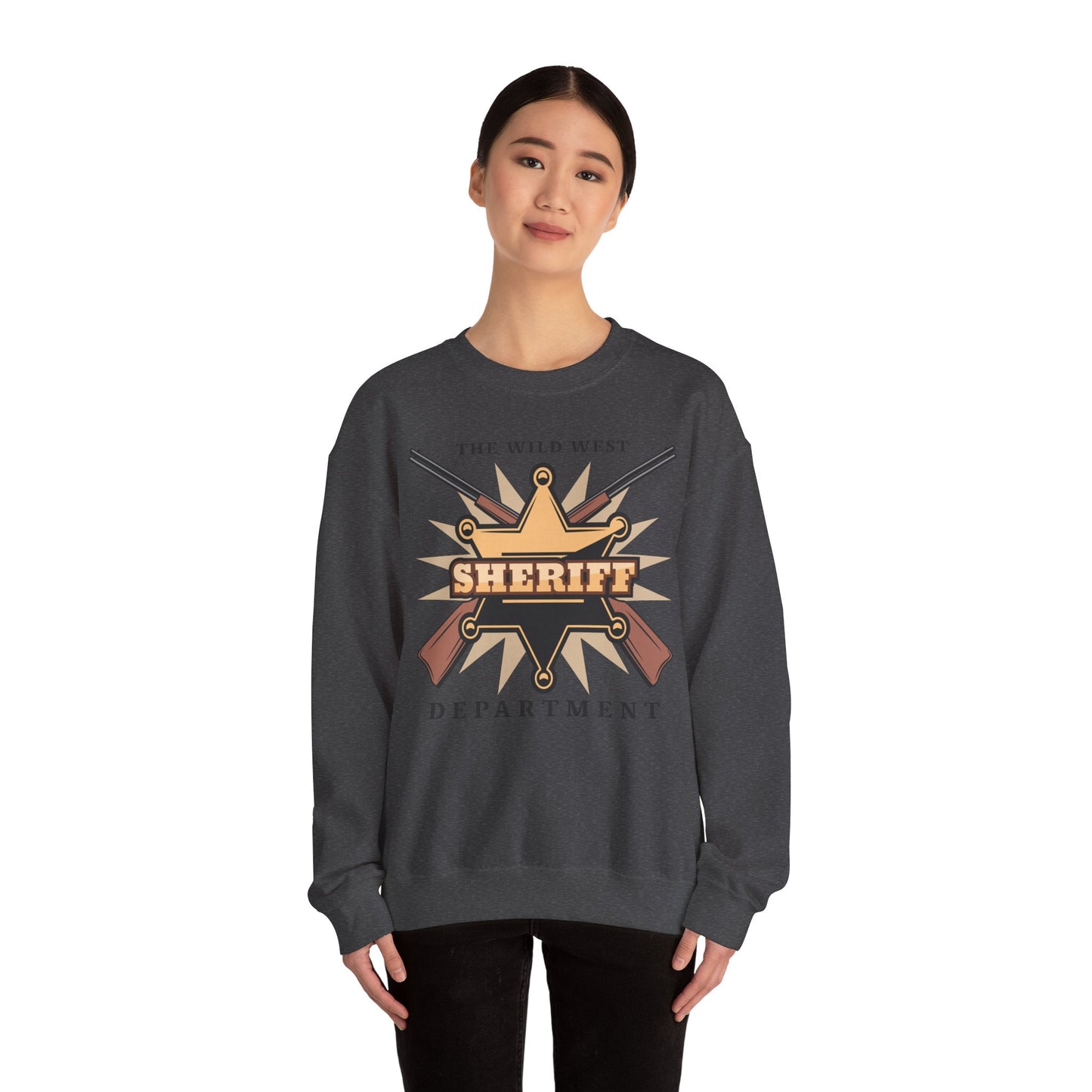 Crewneck Sweatshirt - Western Cowboy - The Wild West - Sheriff Department