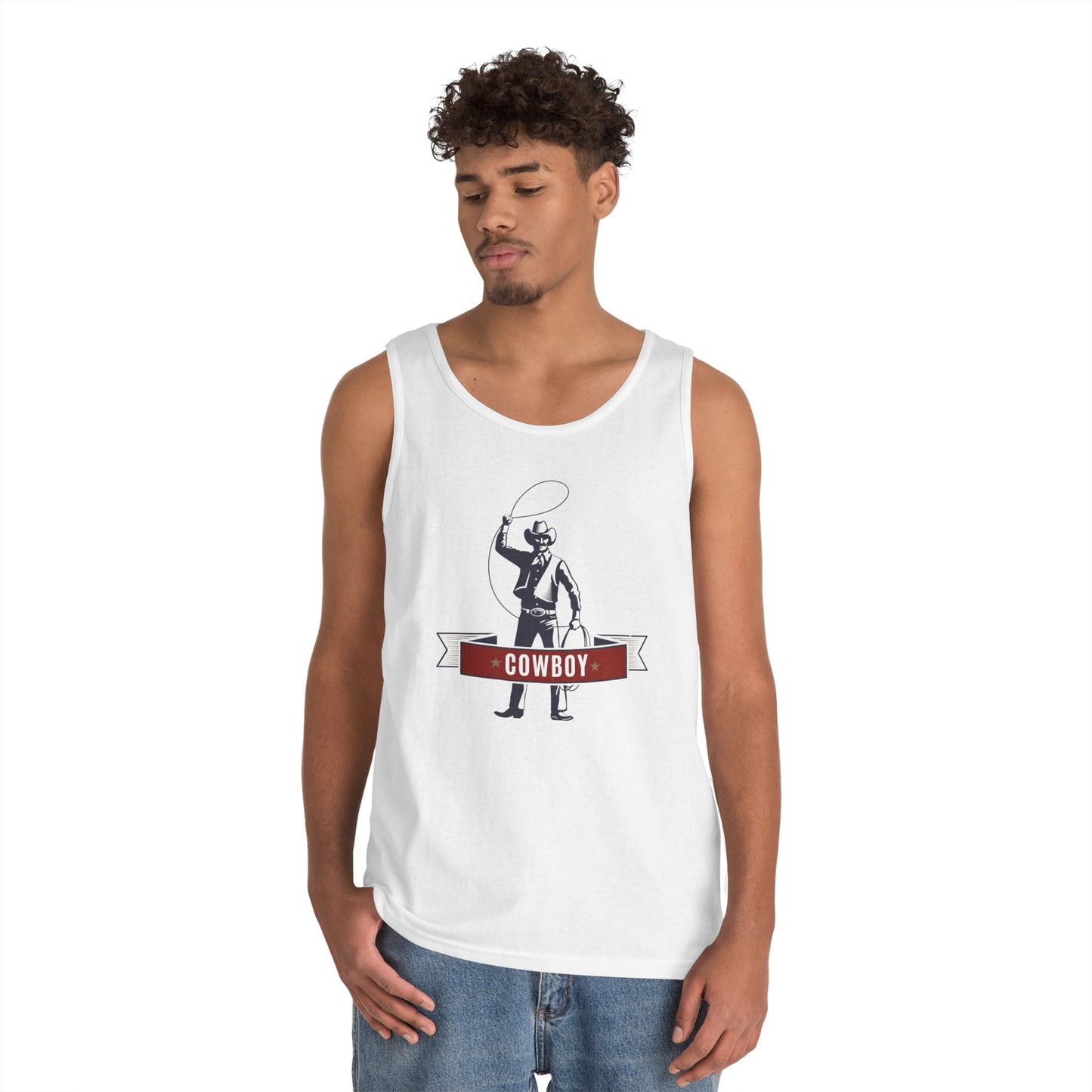 Unisex Heavy Cotton Tank Top - Cowboy - The Wild West