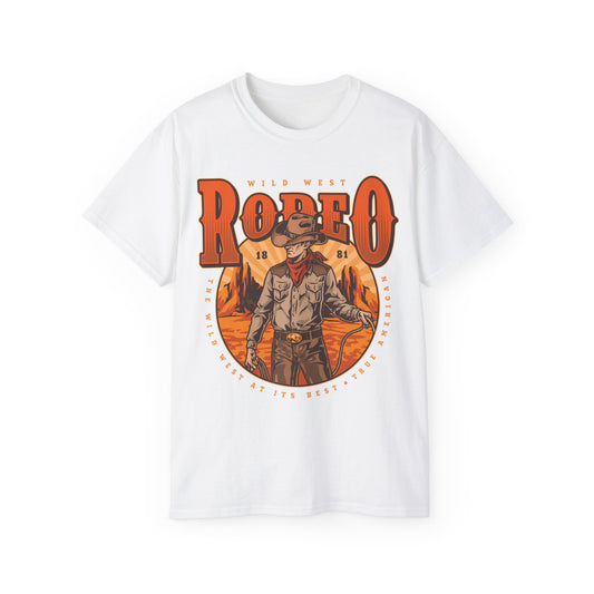 Unisex Ultra Cotton Tee - Wild West Rodeo - True American - The Wild West At Its Best