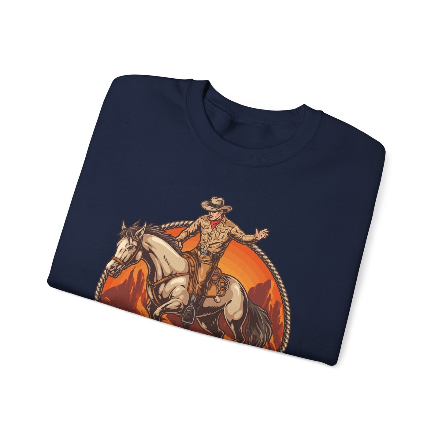 Crewneck Sweatshirt - Rodeo Cowboy - Texas