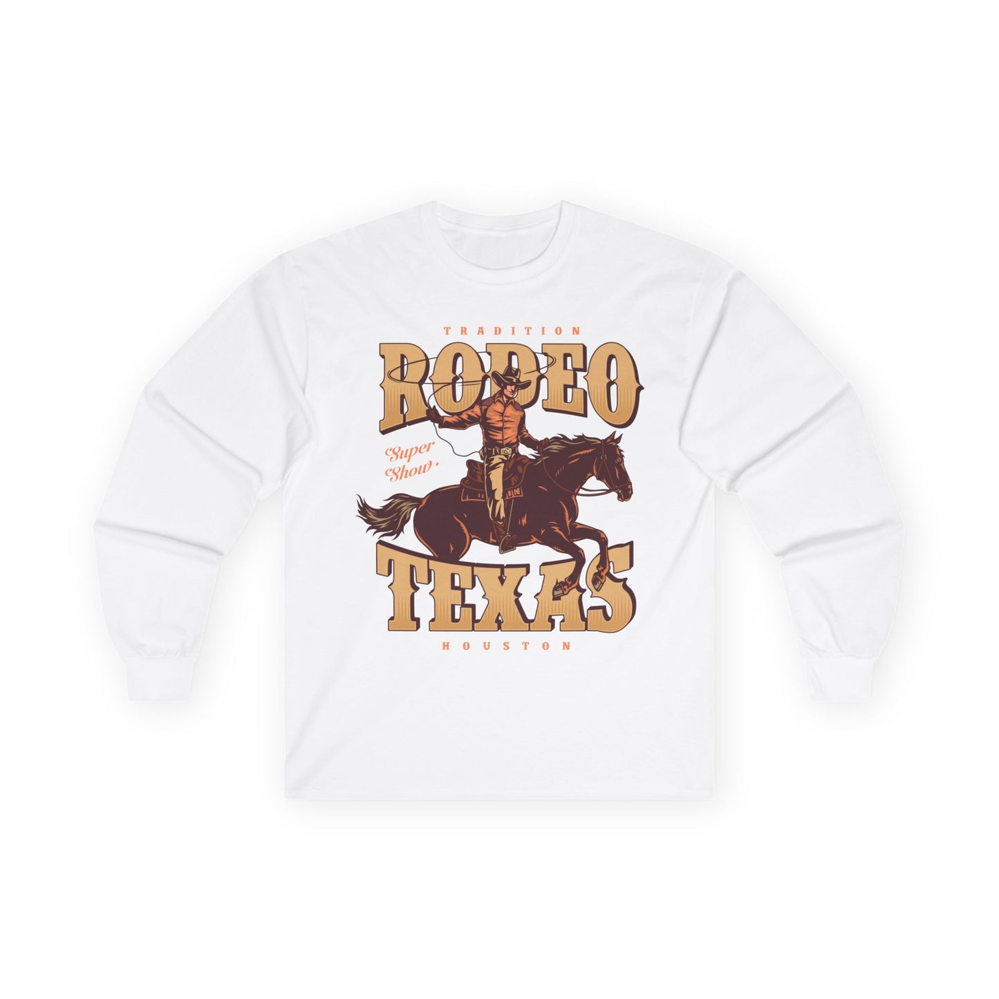 Unisex Ultra Cotton Long Sleeve Tee - Tradition Rodeo Super Show - Houston, Texas