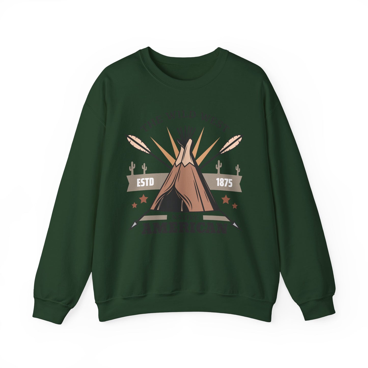 Crewneck Sweatshirt - The Wild West - Native American