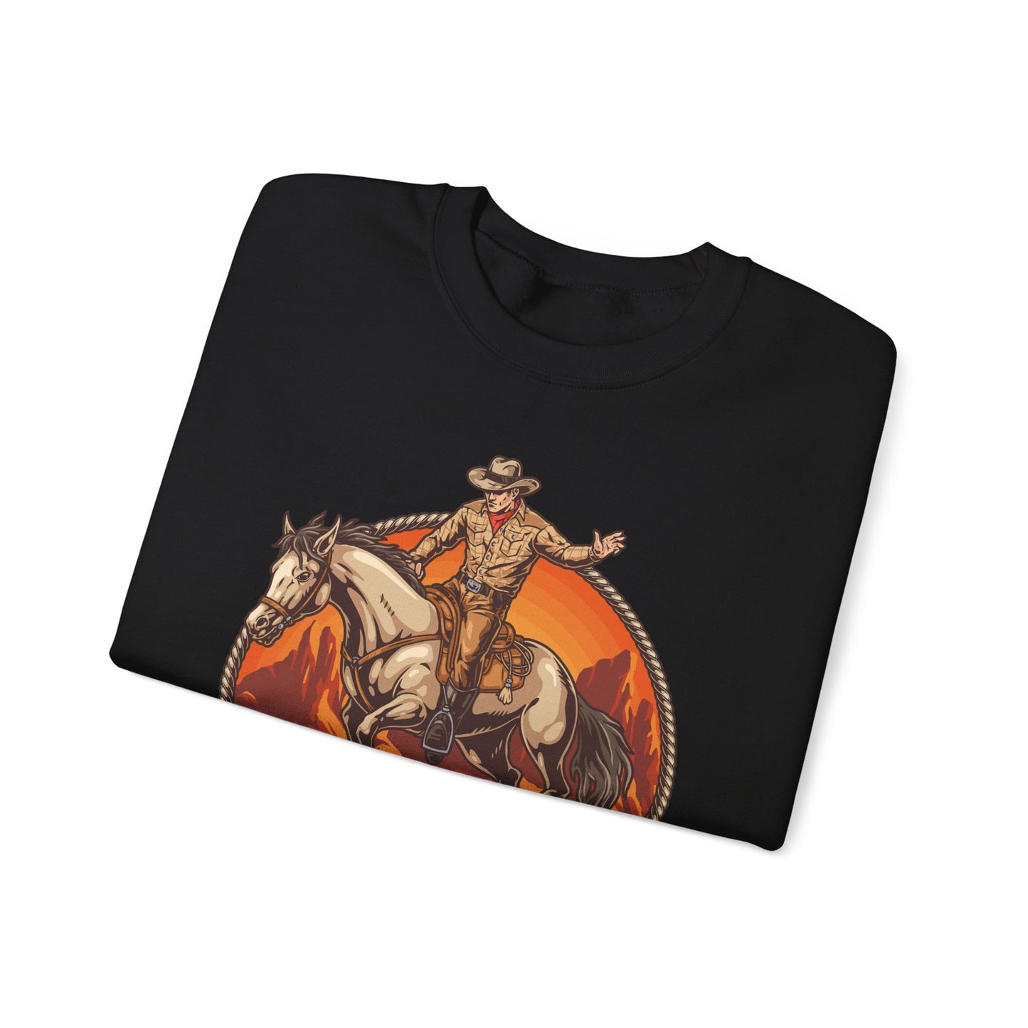 Crewneck Sweatshirt - Rodeo Cowboy - Texas