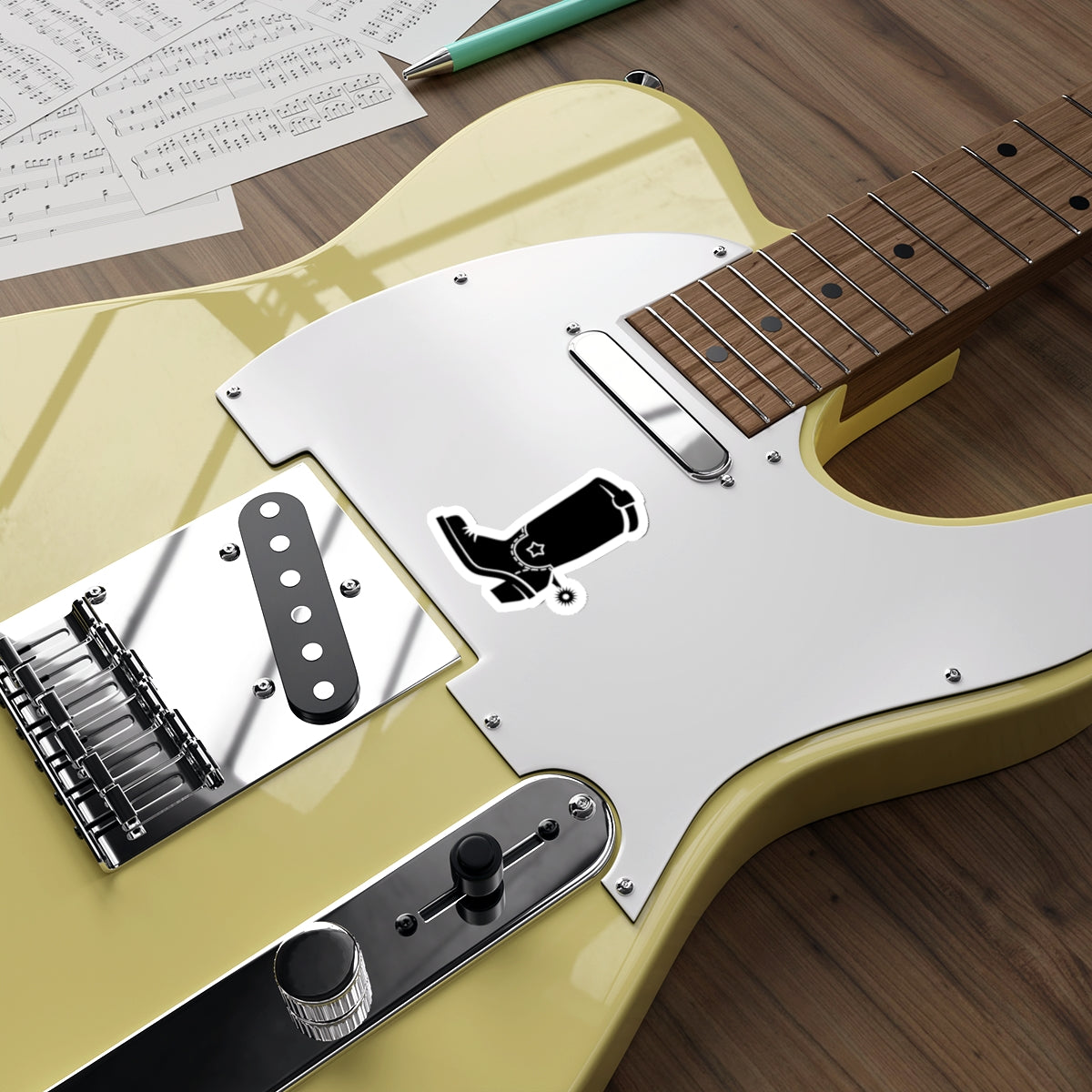 Die-cut stickers - Western Boot with Spur X 300