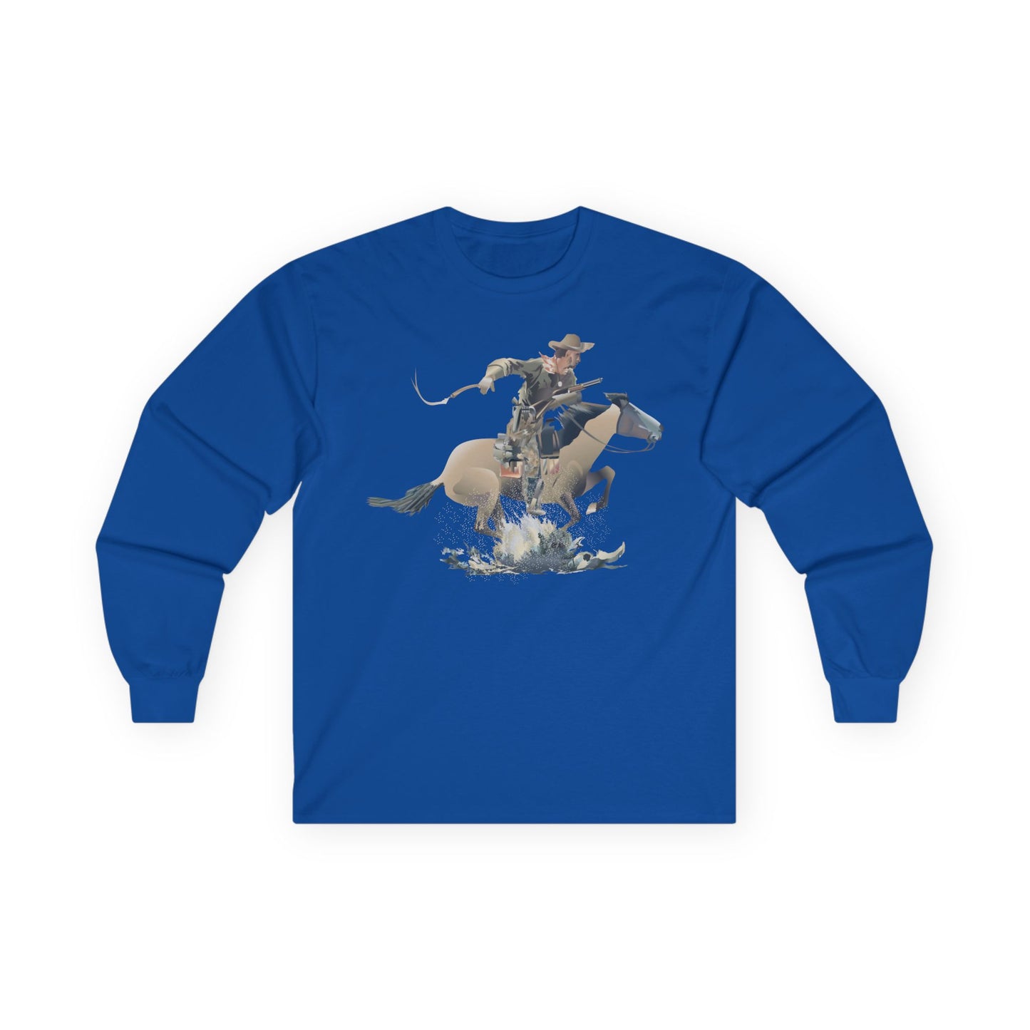 Unisex Ultra Cotton Long Sleeve Tee - COWBOY