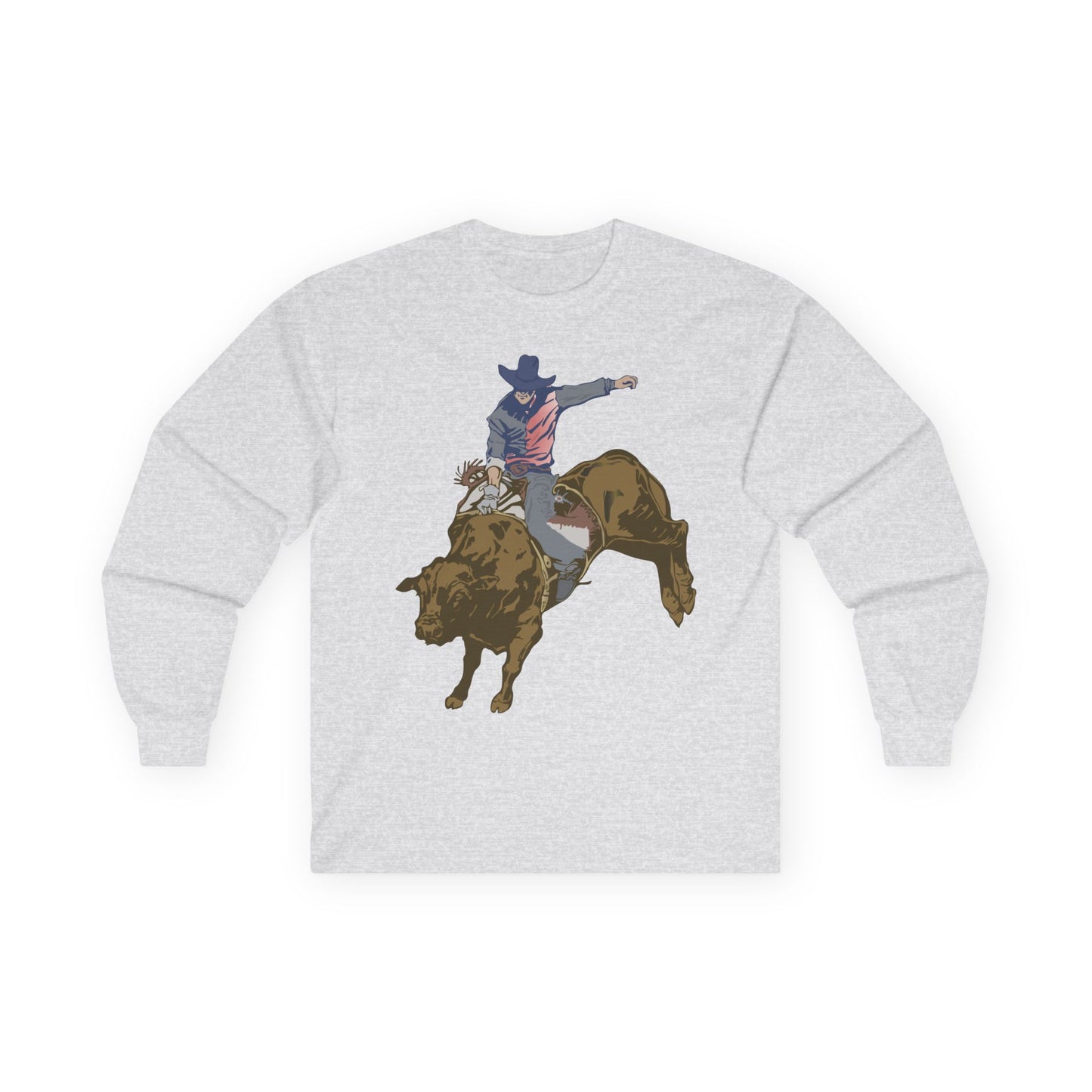 Unisex Ultra Cotton Long Sleeve Tee - Cowboy - Rodeo