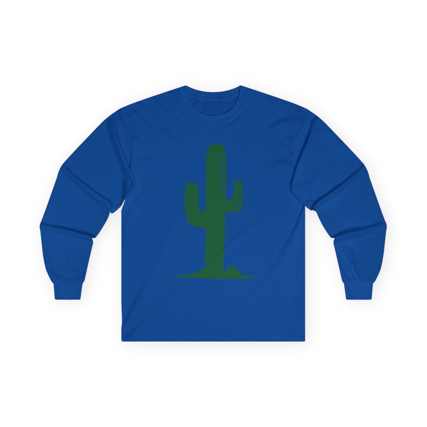 Unisex Ultra Cotton Long Sleeve Tee - Green Western Cactus X 300