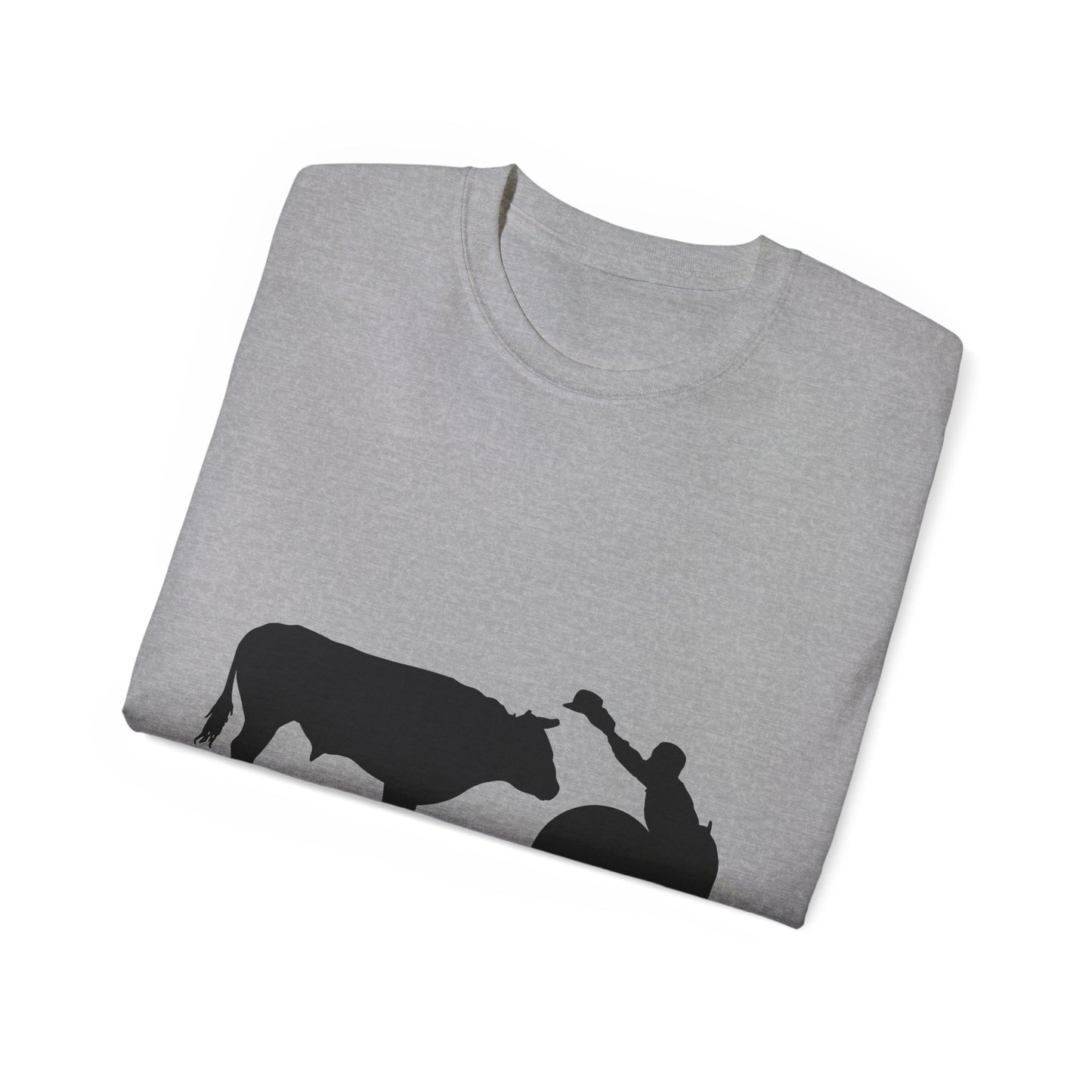 Unisex Ultra Cotton Tee - Clown and Bull - Silhouette - V2