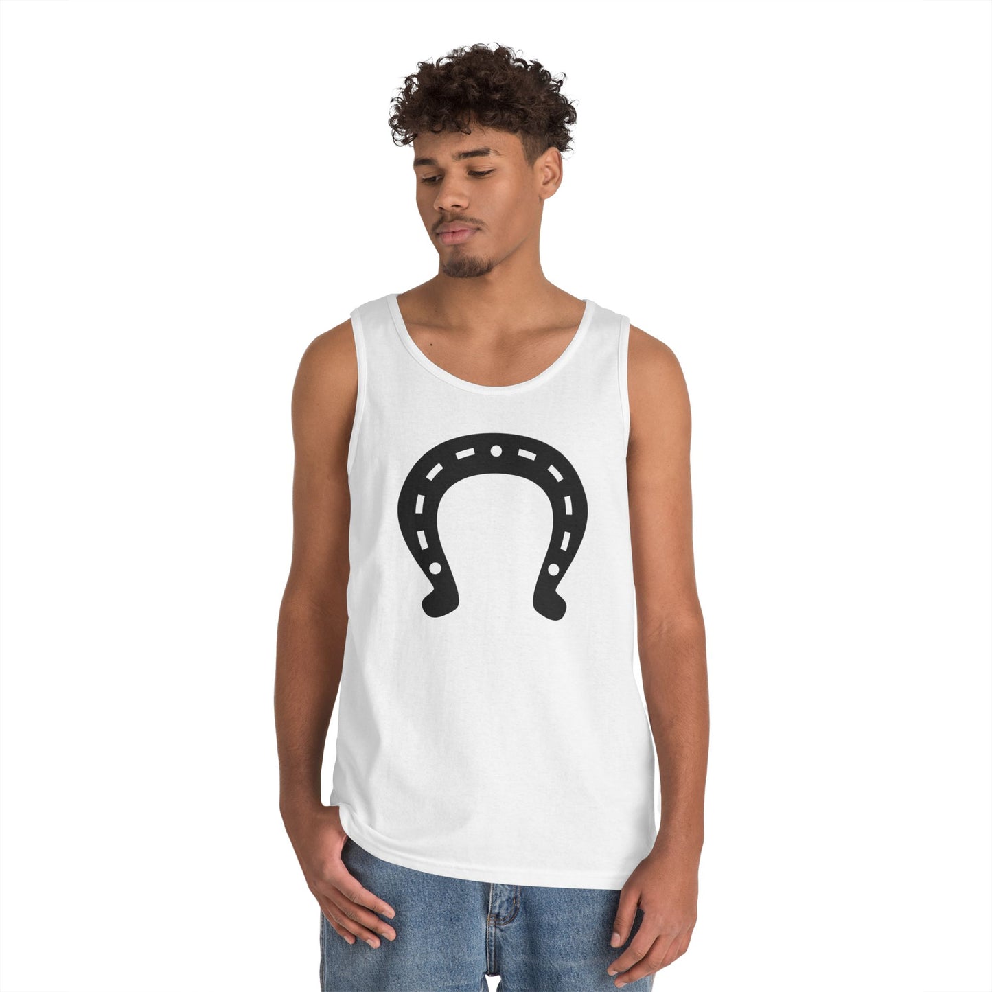 Unisex Heavy Cotton Tank Top - Horseshoe X 300