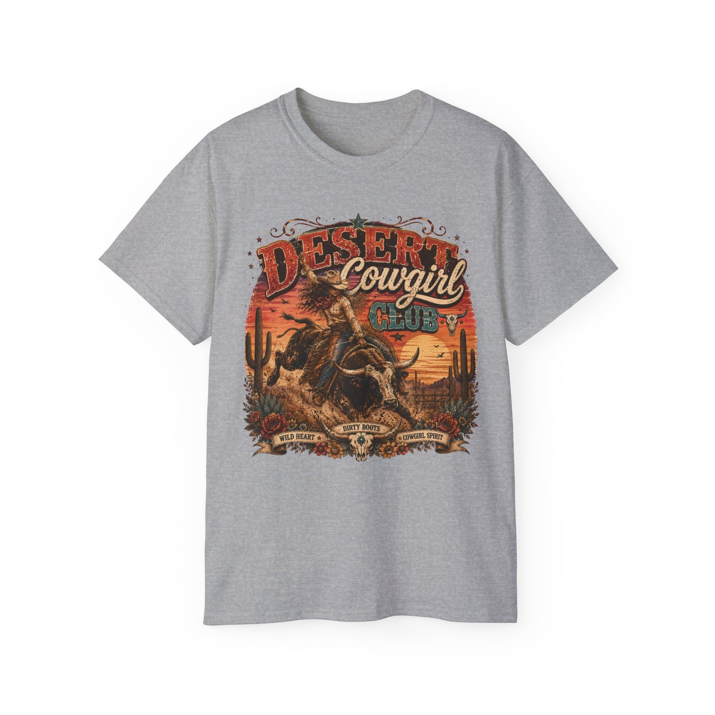 T-Shirt - Desert cowgirl rodeo spirit