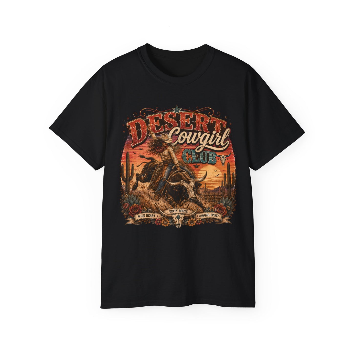 T-Shirt - Desert cowgirl rodeo spirit