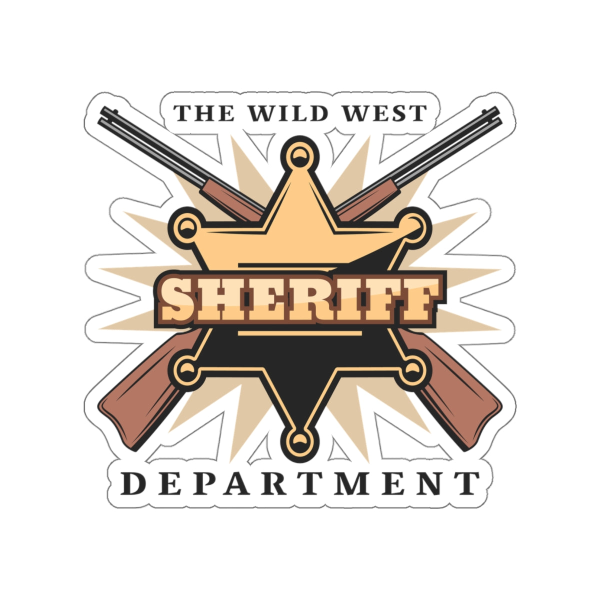 Die-cut stickers - Western Cowboy - The Wild West - Sheriff Department
