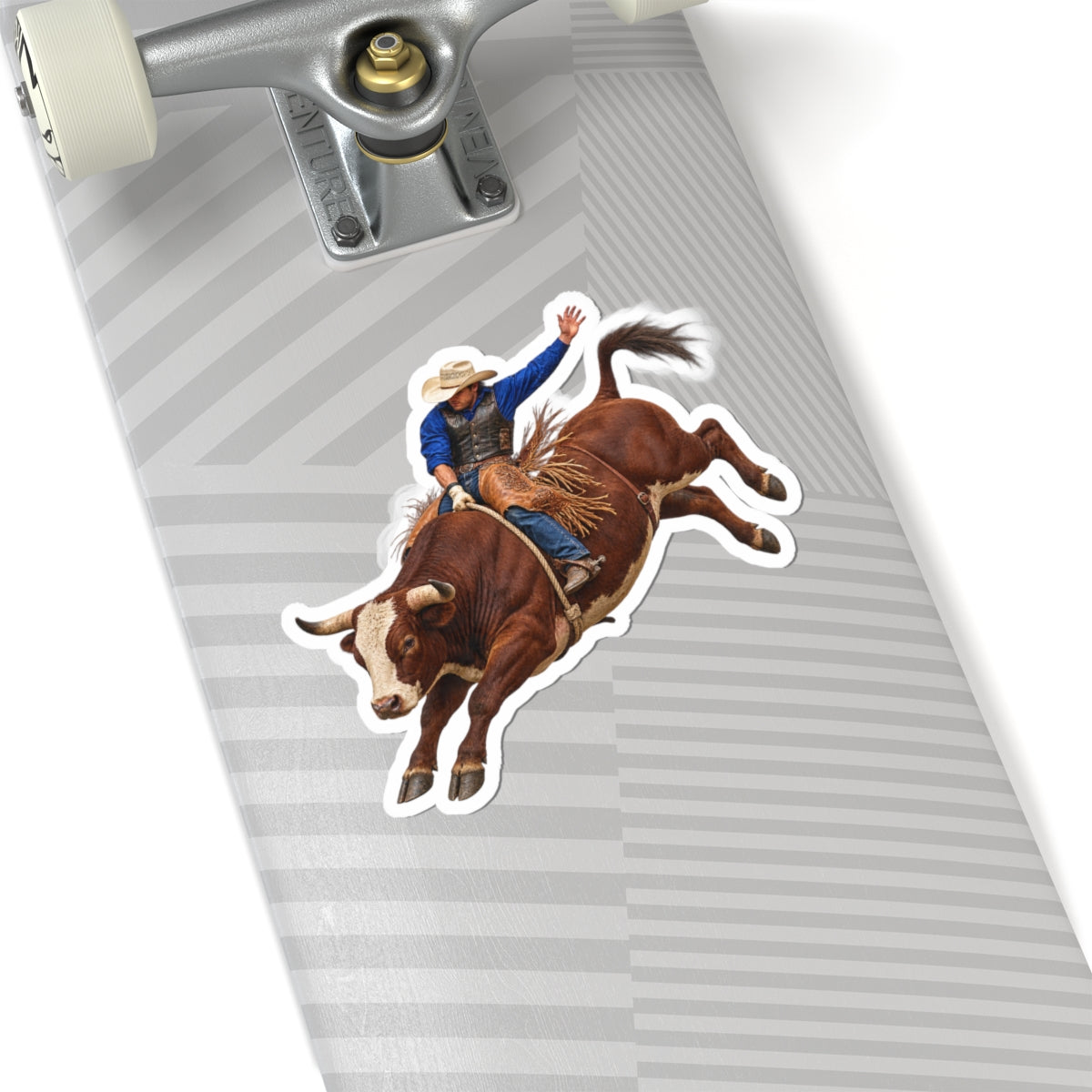 Kiss-Cut Stickers - Cowboys - Bull Rider - Mid Ride - without Text - 3D Transparent