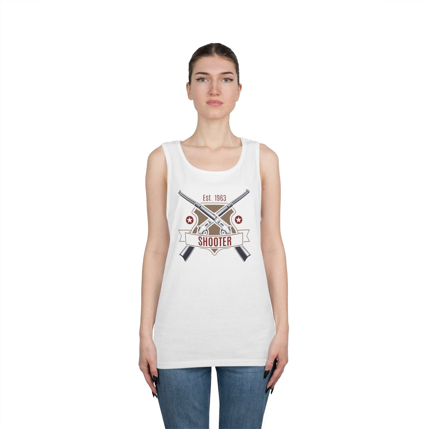 Unisex Heavy Cotton Tank Top - Shooter - Revolver