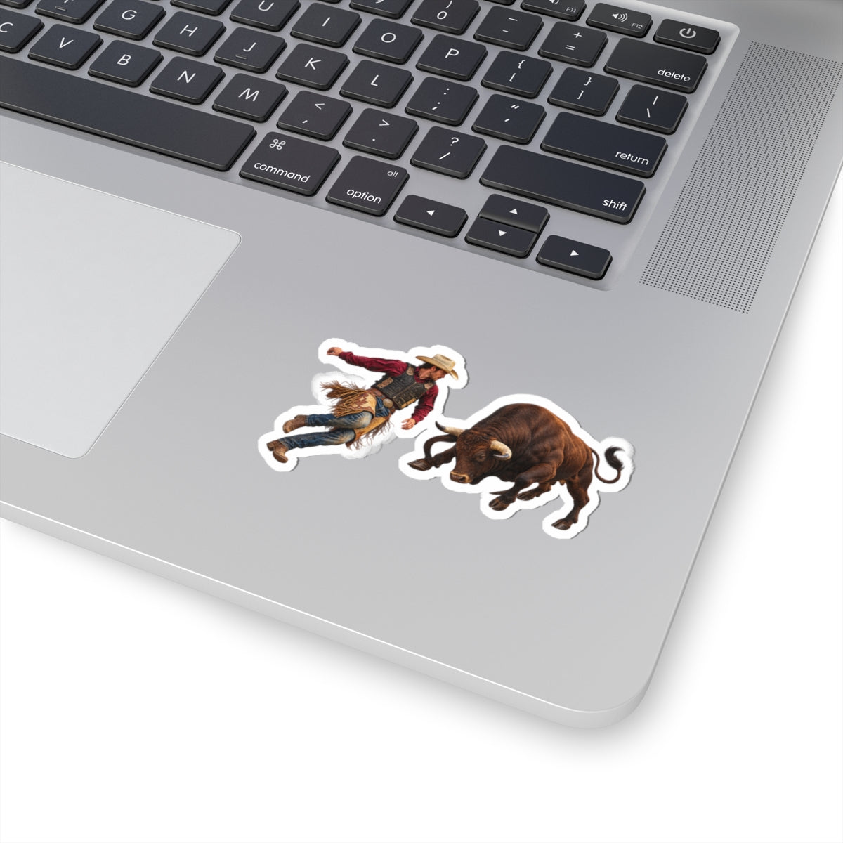 Kiss-Cut Stickers - Cowboys - Cowboy and Bull - Color - 3D Transparent