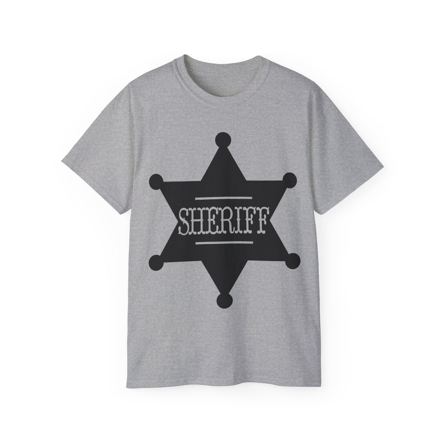 Unisex Ultra Cotton Tee - Sheriff Badge w Txt Sheriff X 300