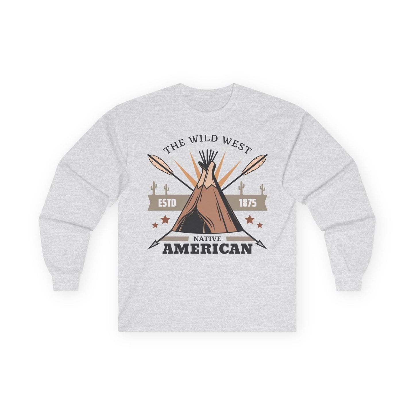 Unisex Ultra Cotton Long Sleeve Tee - The Wild West - Native American