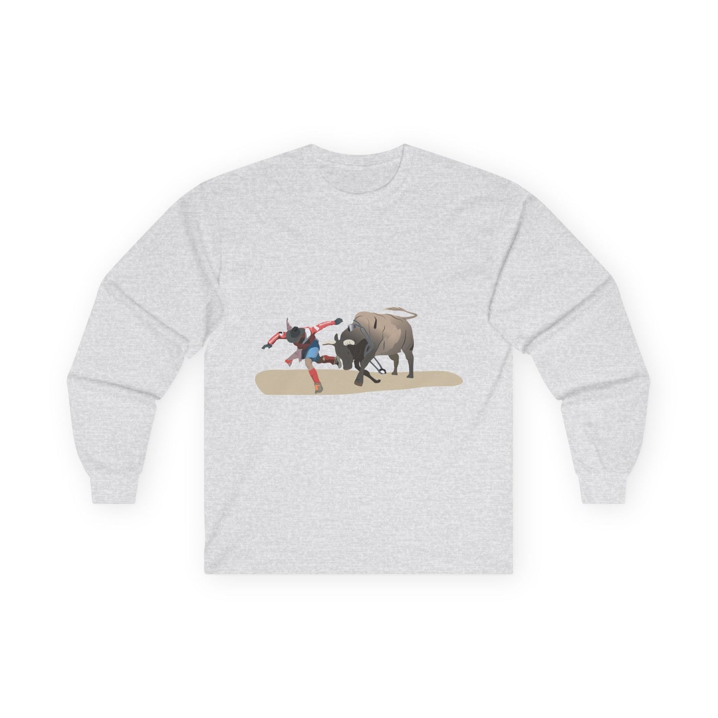 Unisex Ultra Cotton Long Sleeve Tee - Rodeo - Bull and Clown