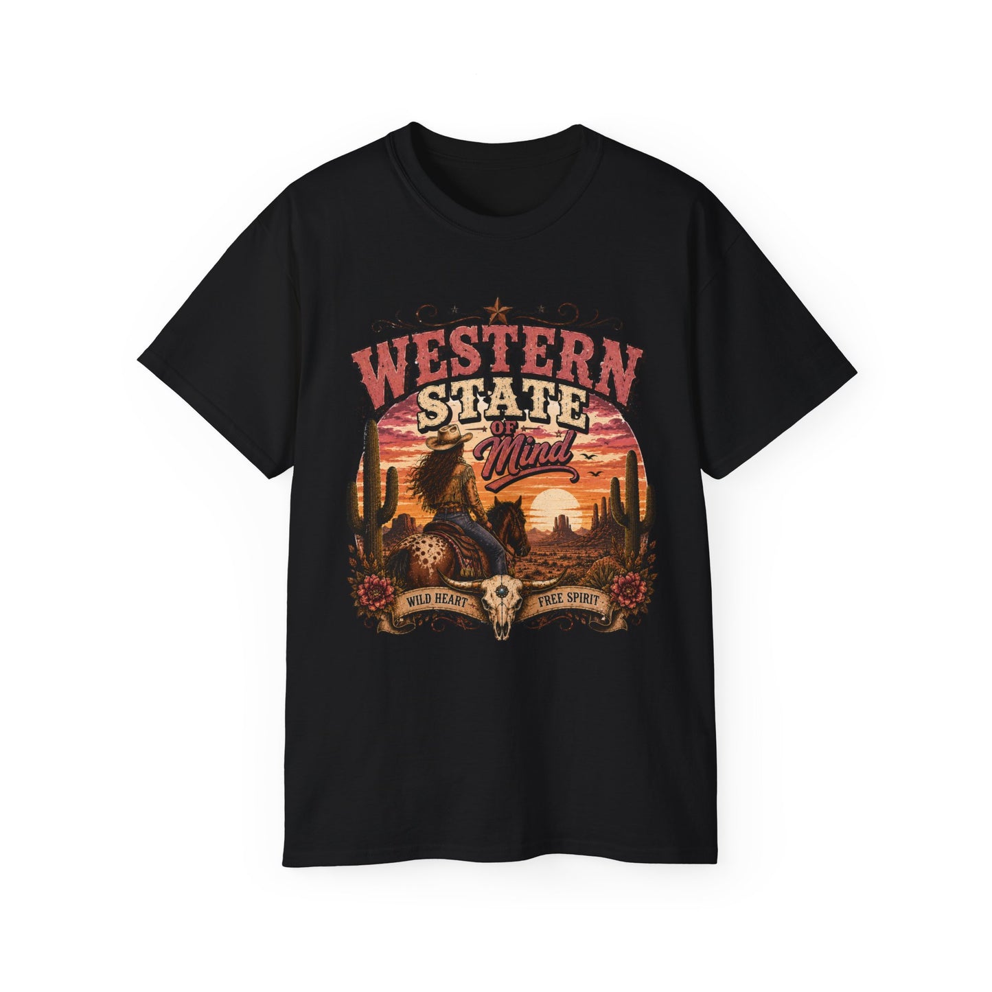 T-Shirt - Western spirit at sunset