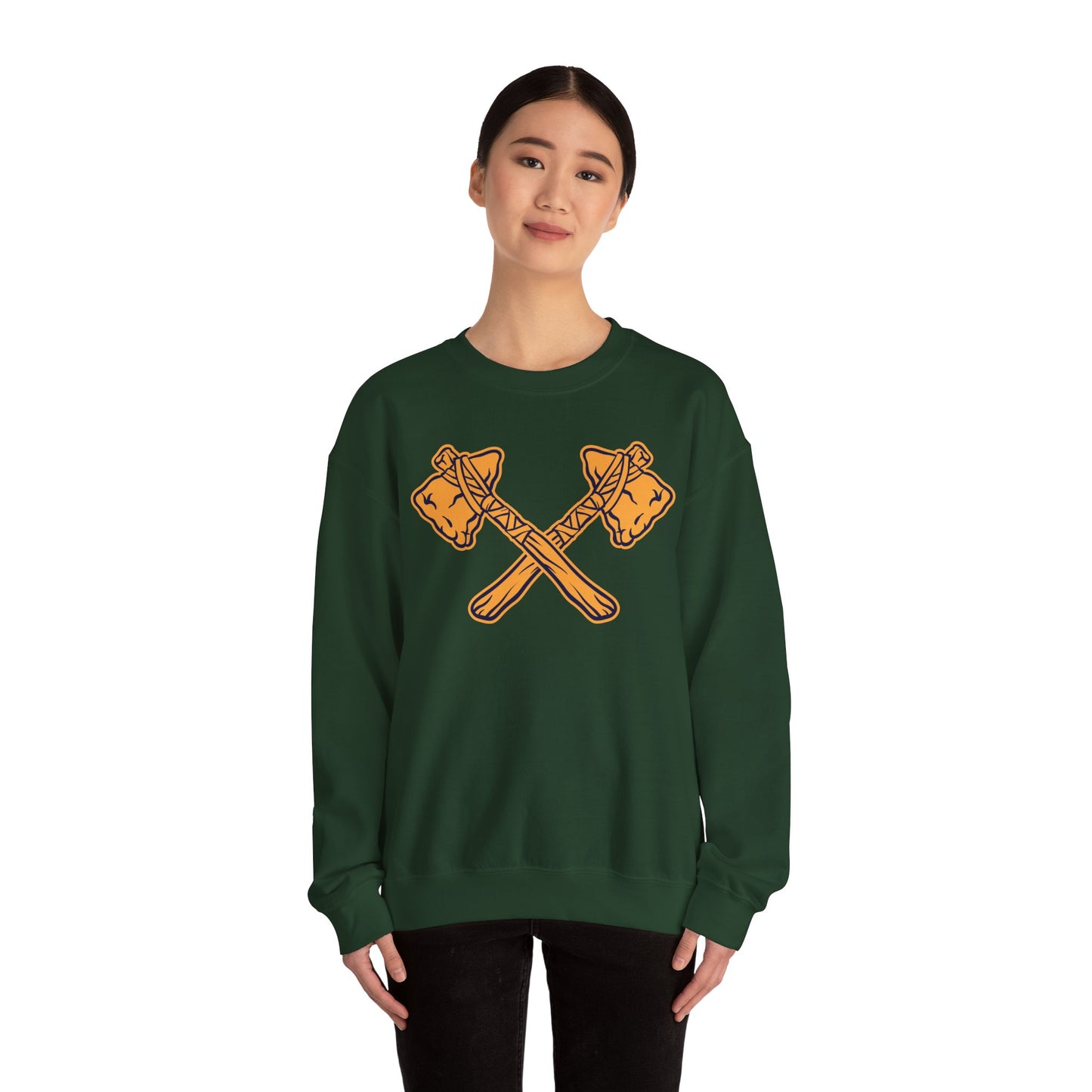 Crewneck Sweatshirt - Crossed Tomahawks