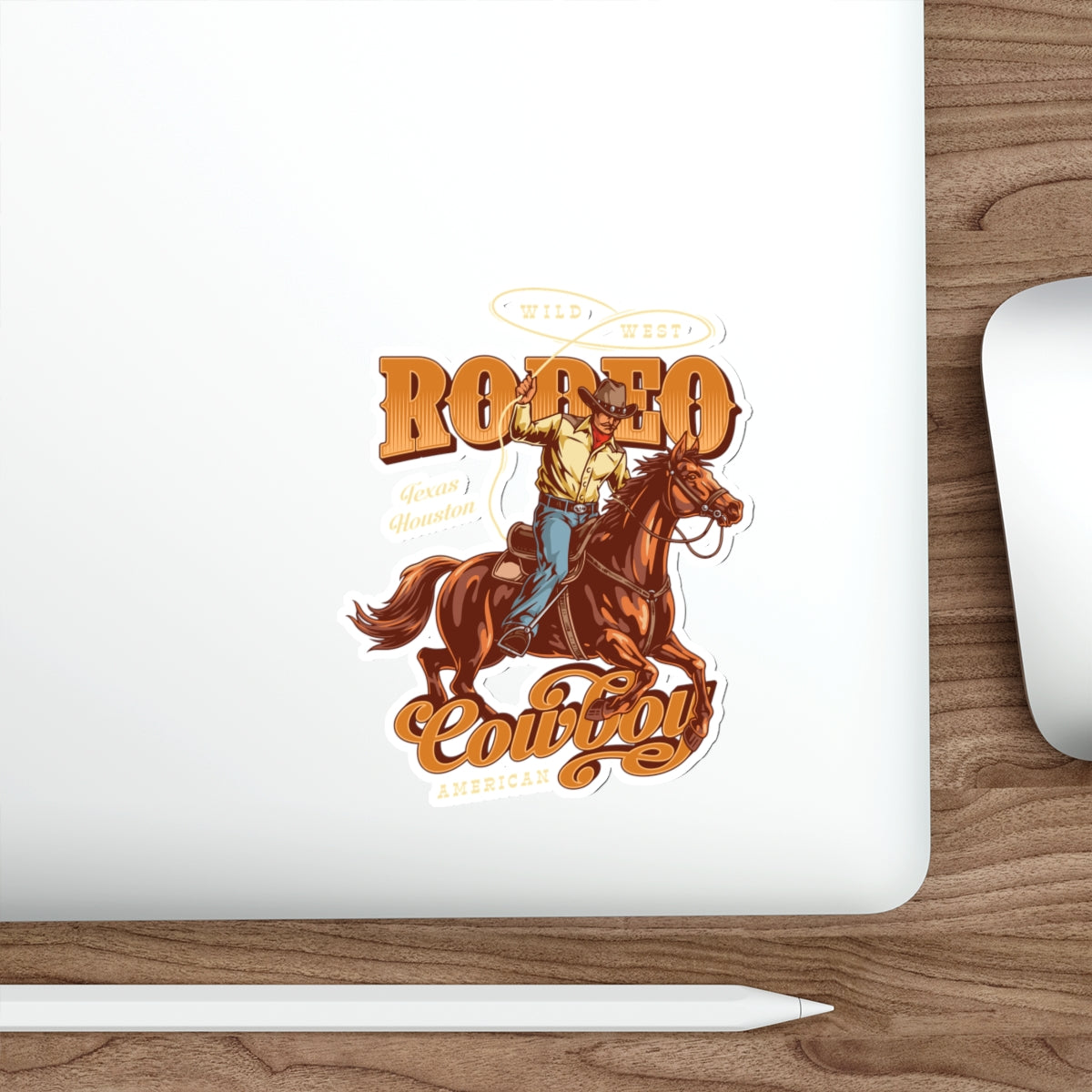 Die-cut stickers - Wild West - Houston, Texas - American Rodeo Cowboy