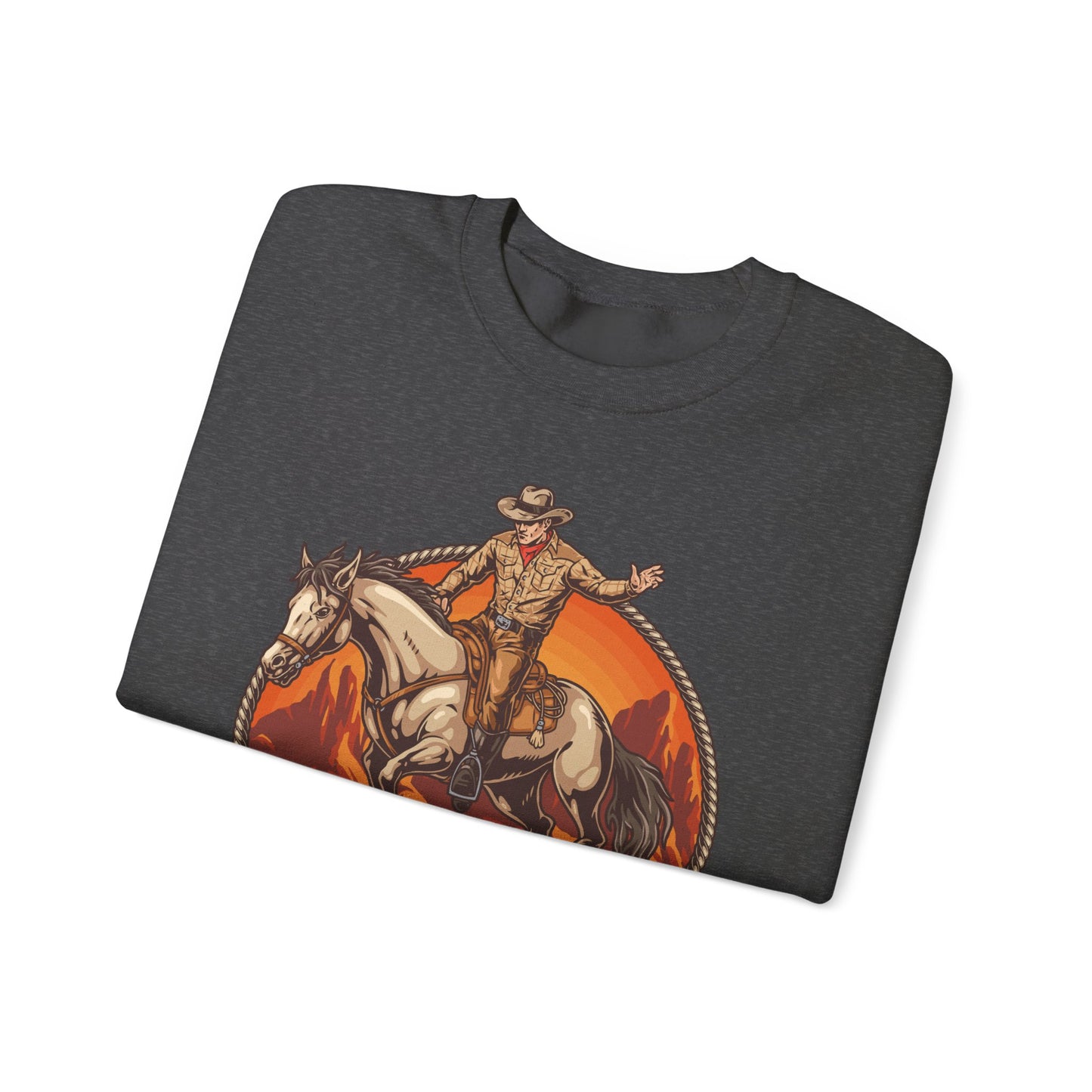 Crewneck Sweatshirt - Rodeo Cowboy - Texas