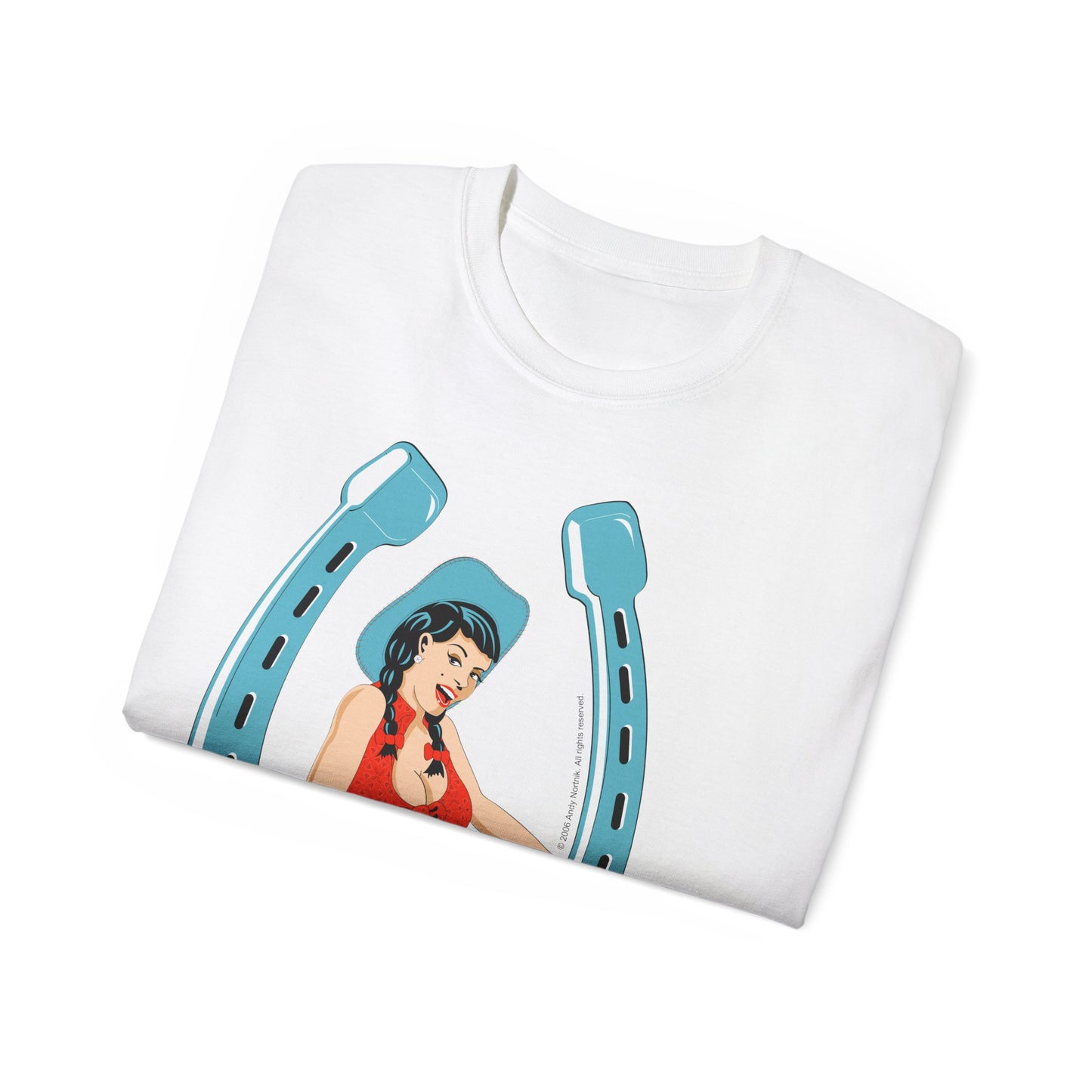 Unisex Ultra Cotton Tee - Sexy Cowgirl Luck - Lady Luck